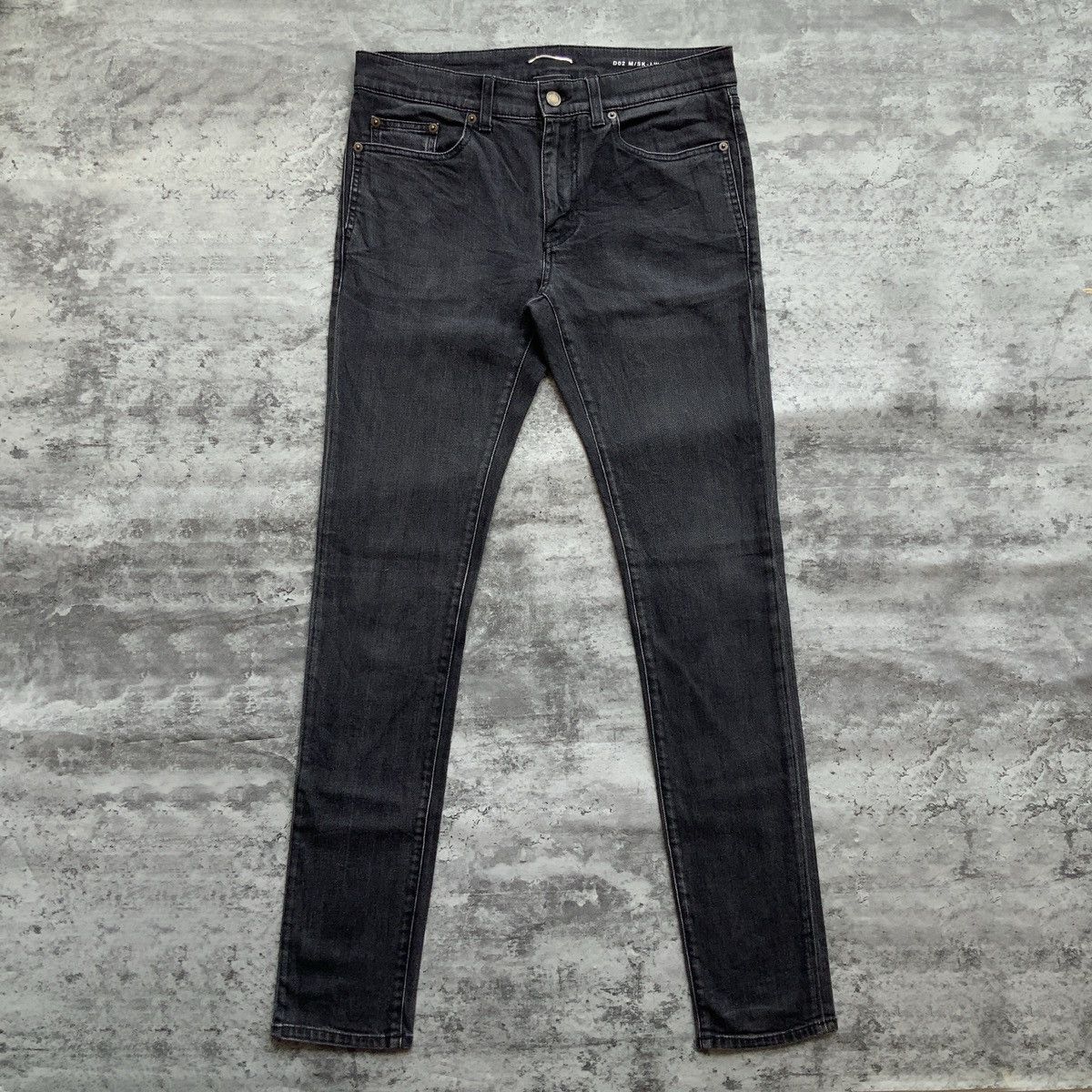 Saint Laurent Paris SLP D02 Black Washed Skinny Jeans by Anthony