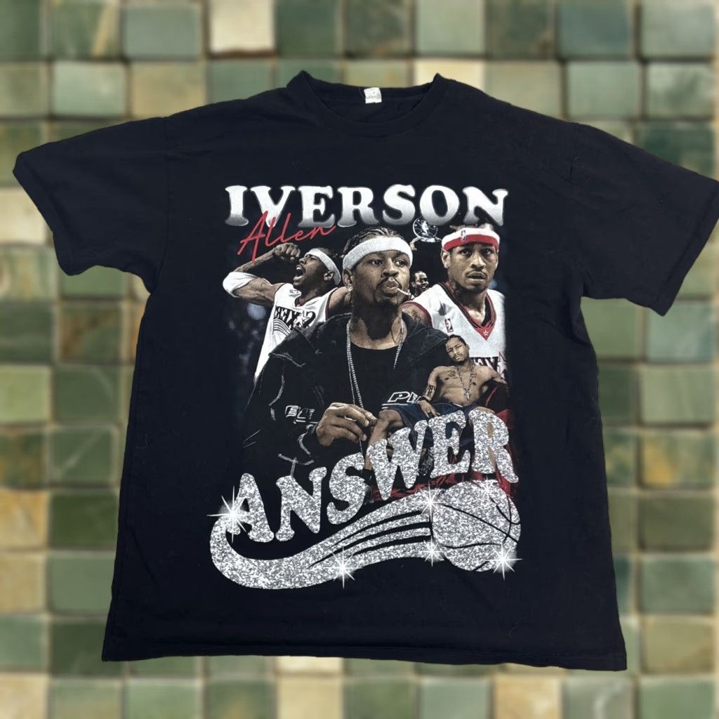 Vintage VINTAGE Allen Iverson The Answer Graphic T Shirt XL Black Men Shirt Mens 2000s? Size US XL / EU 56 / 4 - 1 Thumbnail