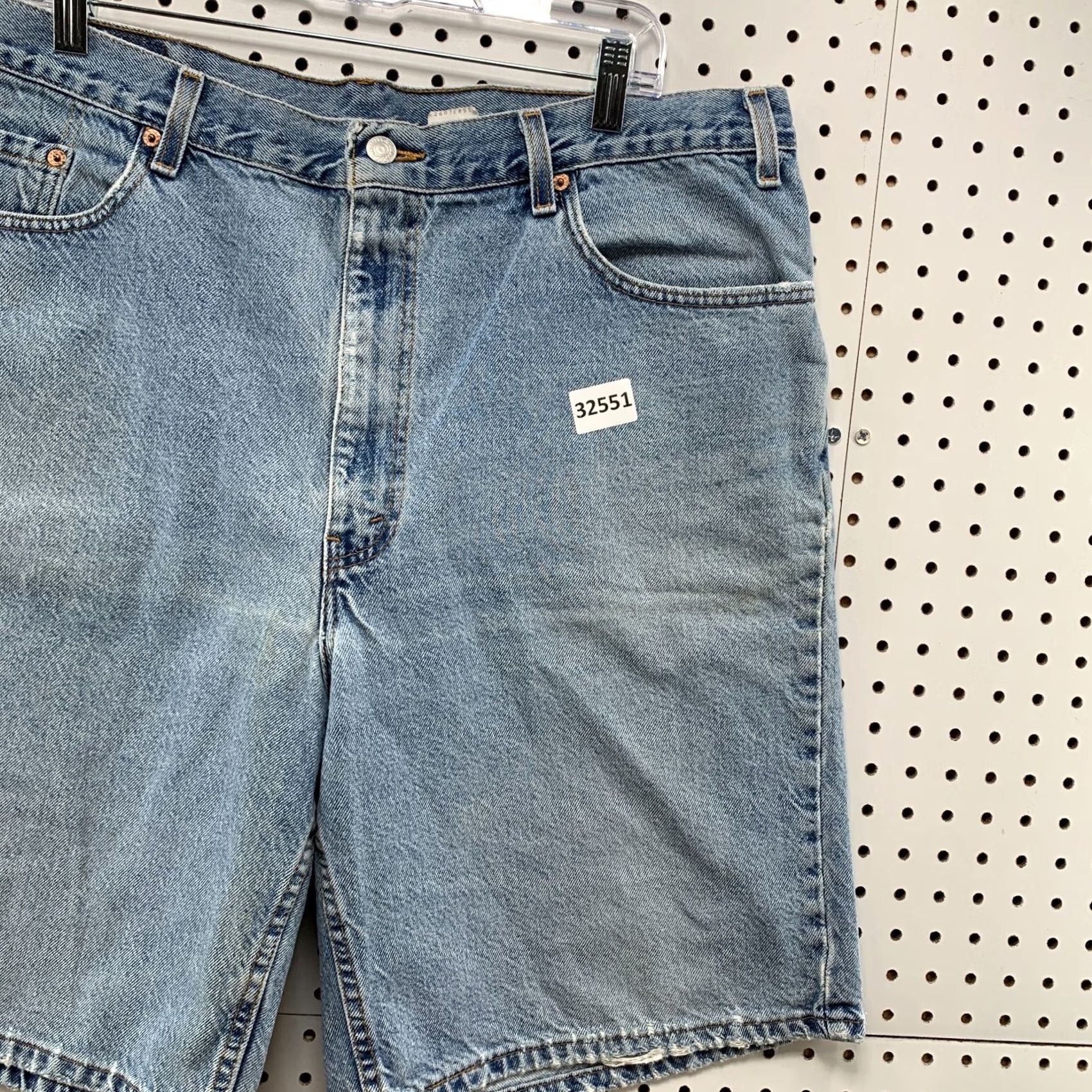 Levi's VINTAGE Levi's 550 Denim Shorts Mens 38x10 Blue Made USA JORTS 90s Bermuda 10in Inseam Mens Size US 38 / EU 54 - 4 Thumbnail
