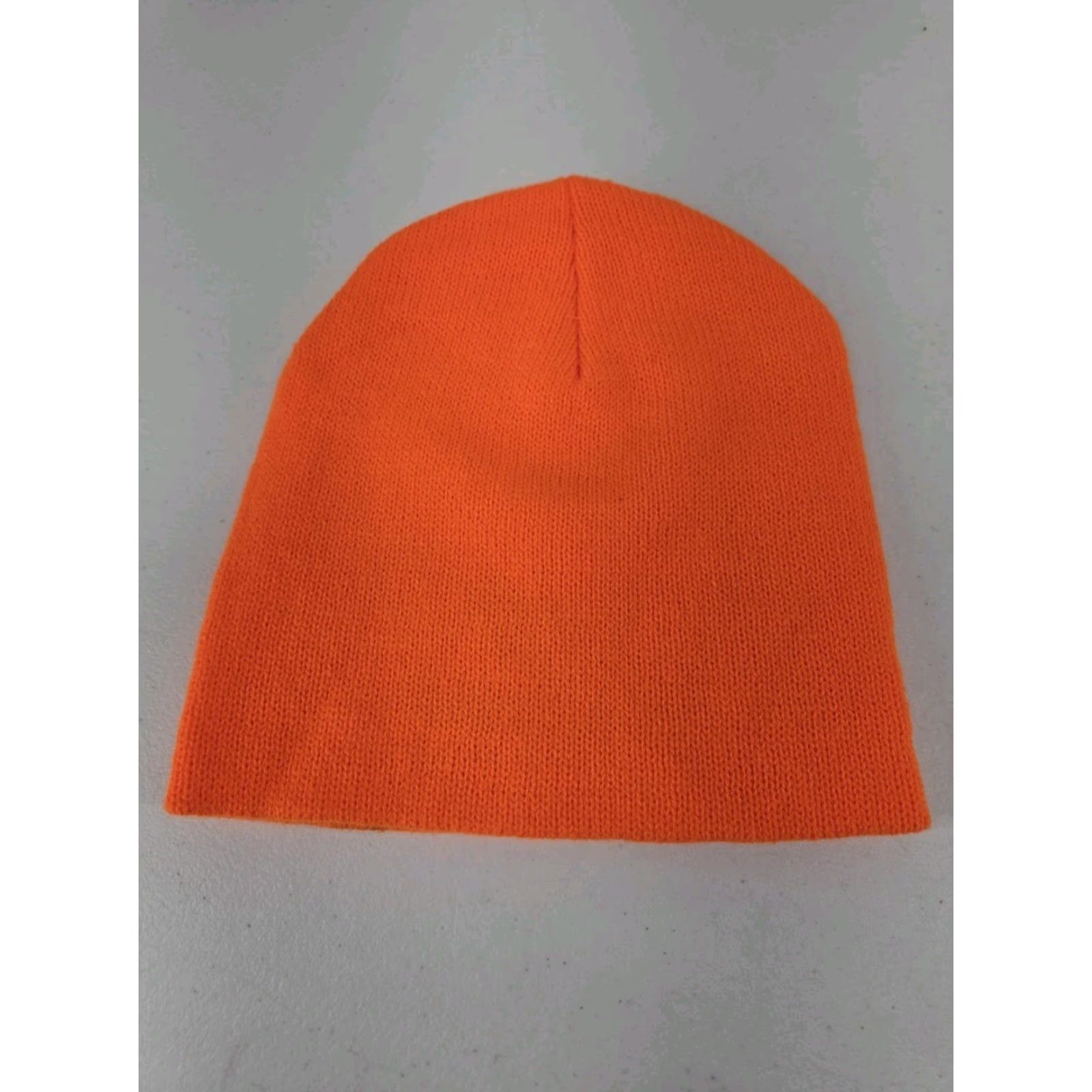 Vintage SharkBite Plumbing Solid Neon Orange Stocking Winter Beanie Skully Size ONE SIZE - 3 Thumbnail