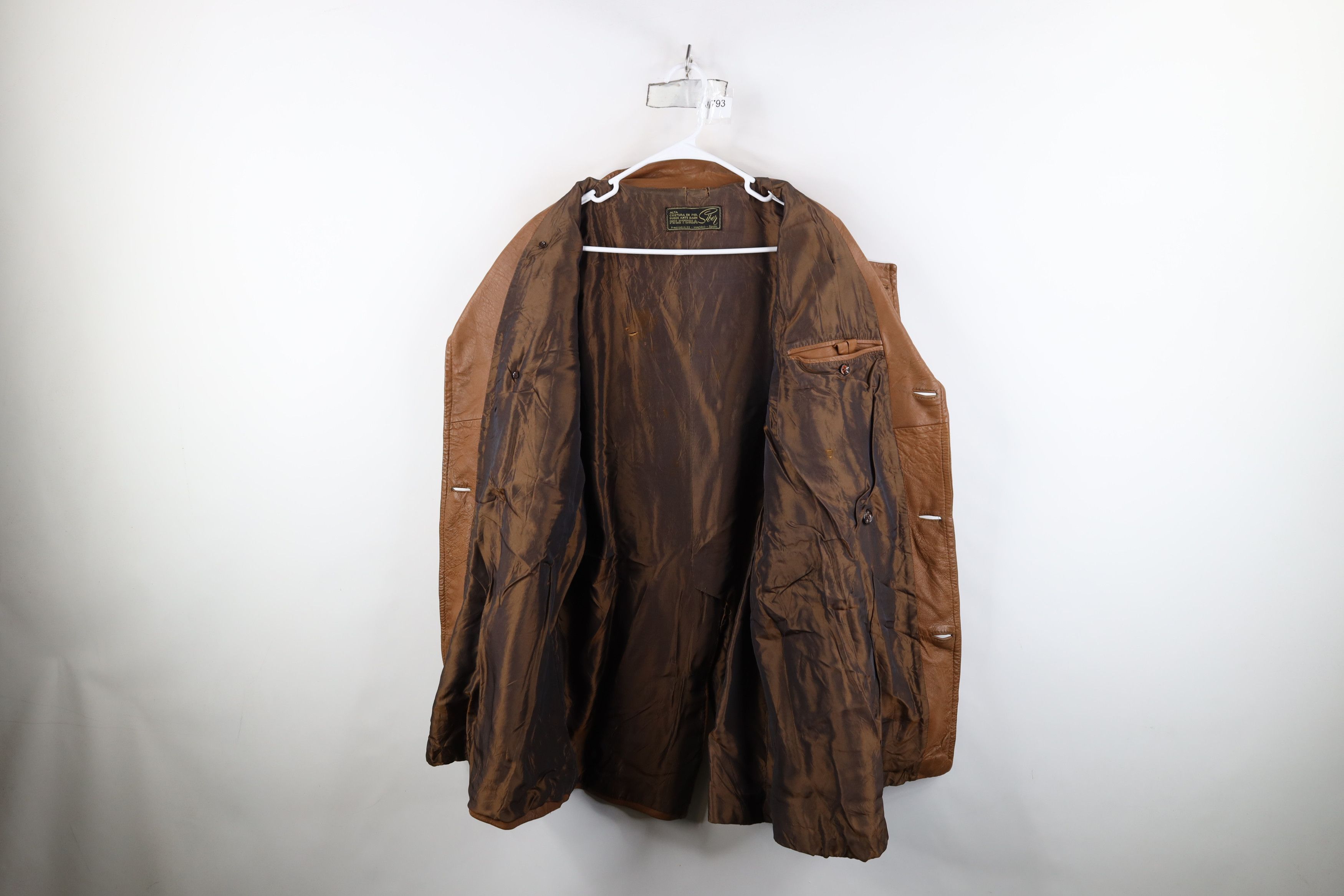 Vintage Vintage 70s Streetwear Breasted Leather Jacket Pimp Brown Size US L / EU 52-54 / 3 - 11 Thumbnail