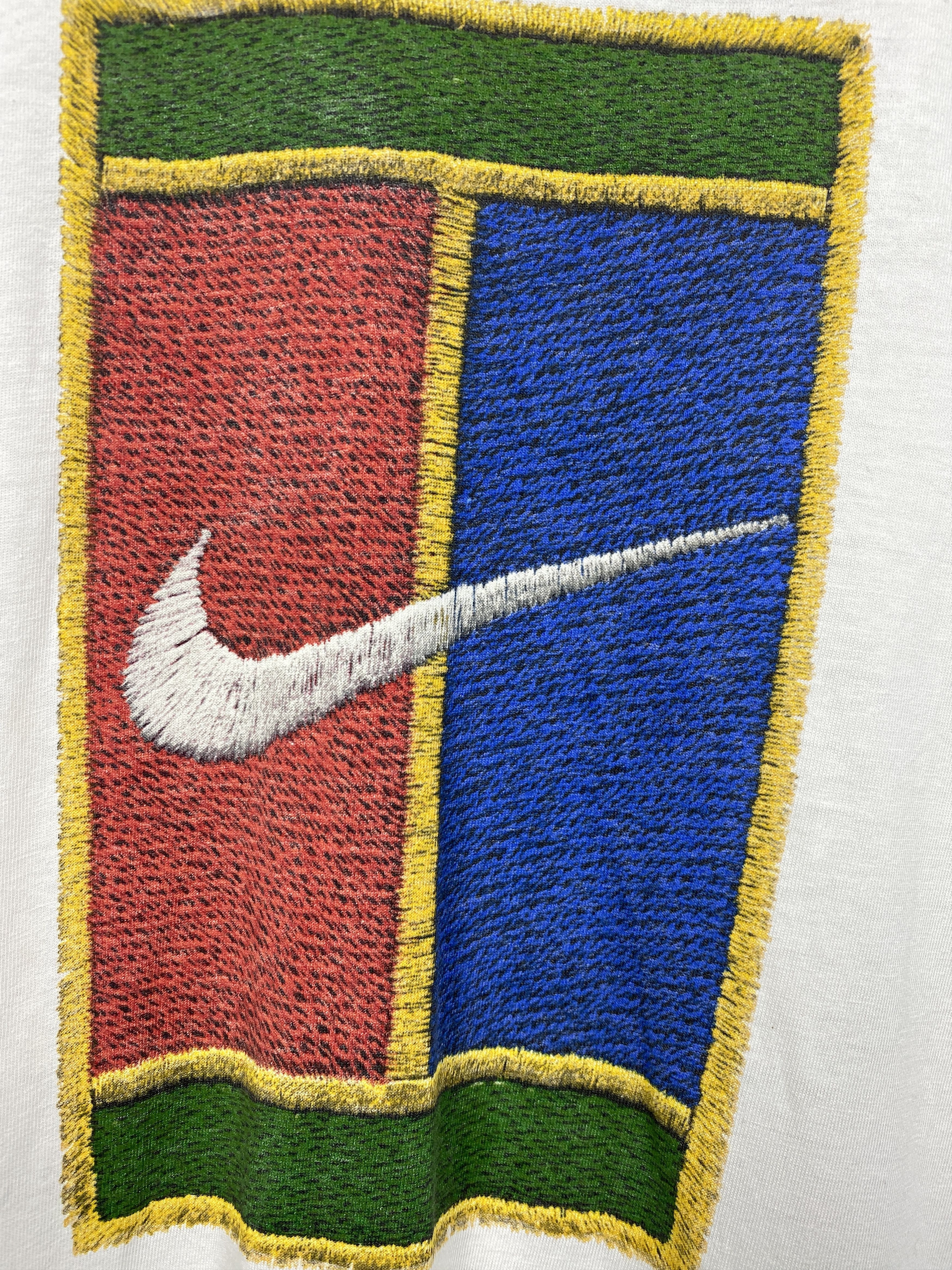 Nike × Vintage Nike Vintage Tennis Court Mens Big Logo T-Shirt Tee Size US XL / EU 56 / 4 - 3 Thumbnail
