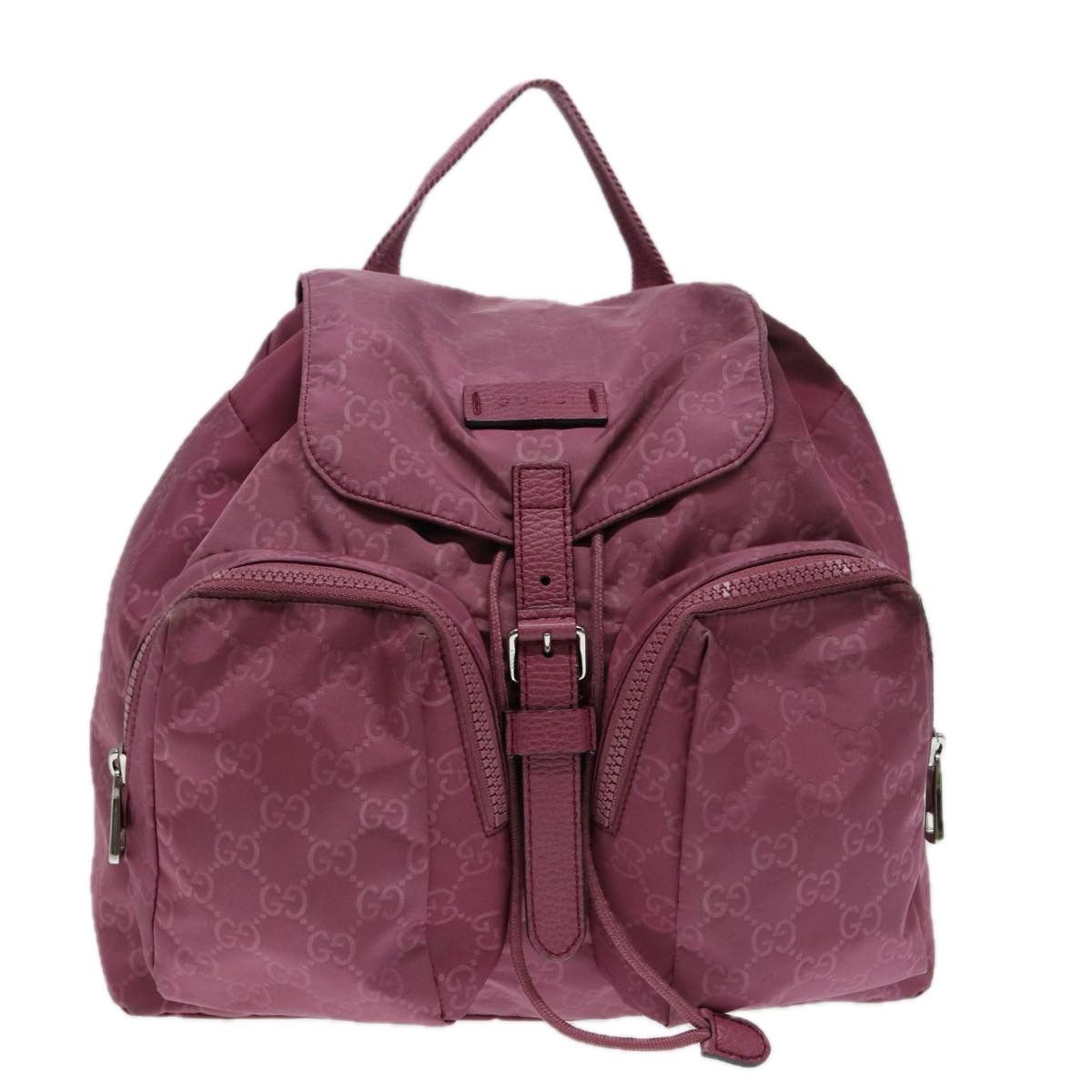 Gucci Gg Canvas Purple Synthetic Backpack Bag (Pre-Owned) Size ONE SIZE - 1 Thumbnail