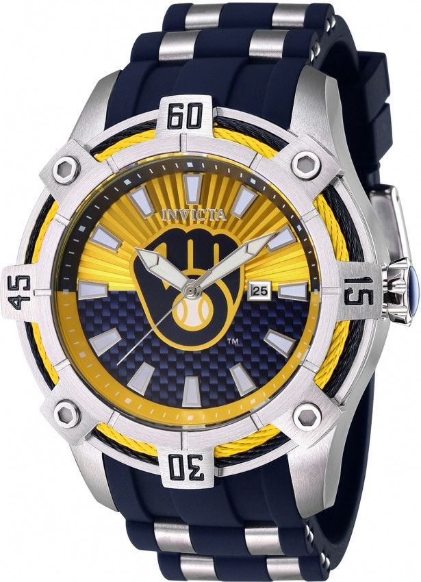 Invicta × MLB MLB Milwaukee Brewers Quartz Men's Watch Size ONE SIZE - 1 Thumbnail