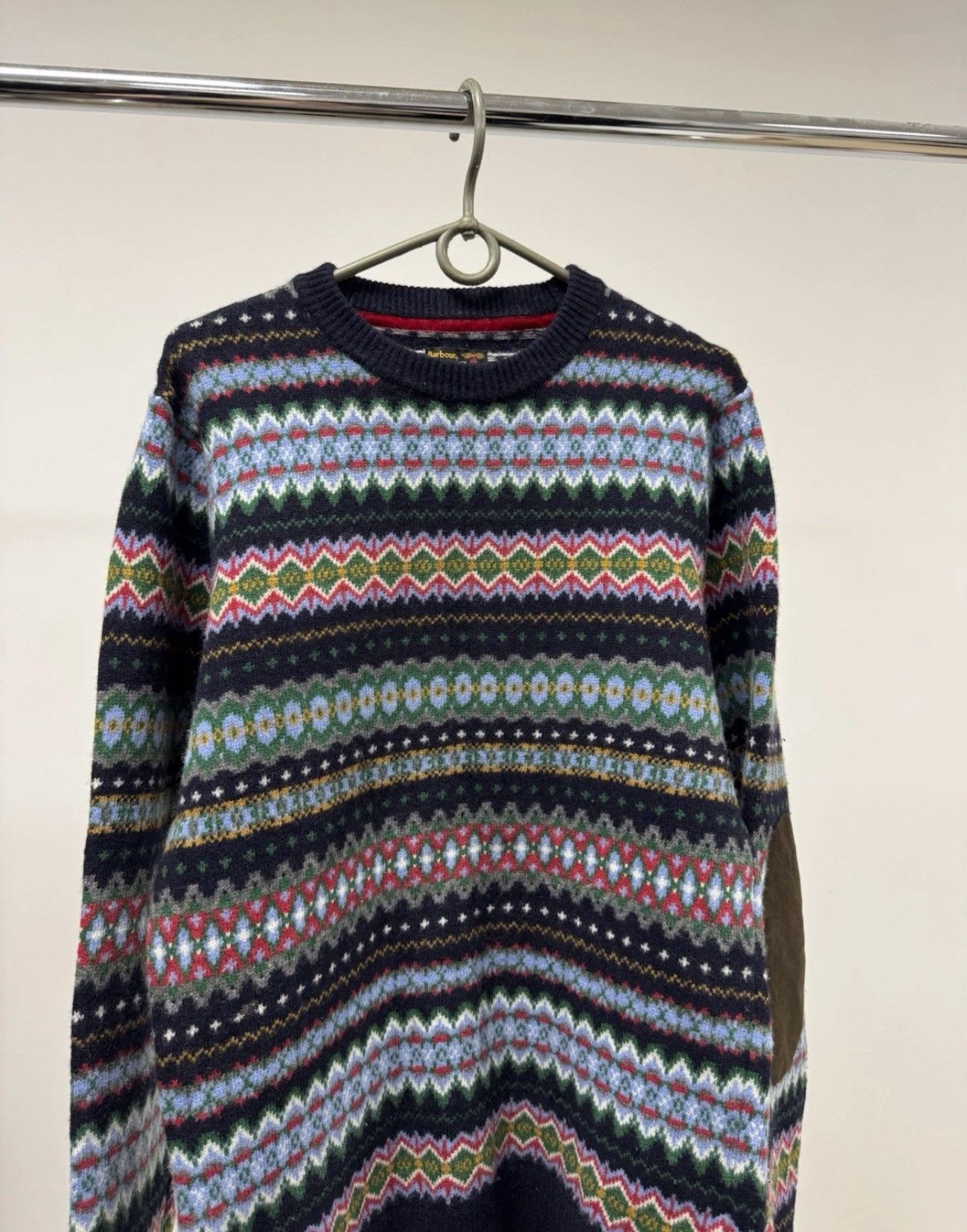 Barbour × Vintage Barbour Beacon Brand Sweater 100% Wool Crew Neck Jumper Size US S / EU 44-46 / 1 - 3 Thumbnail