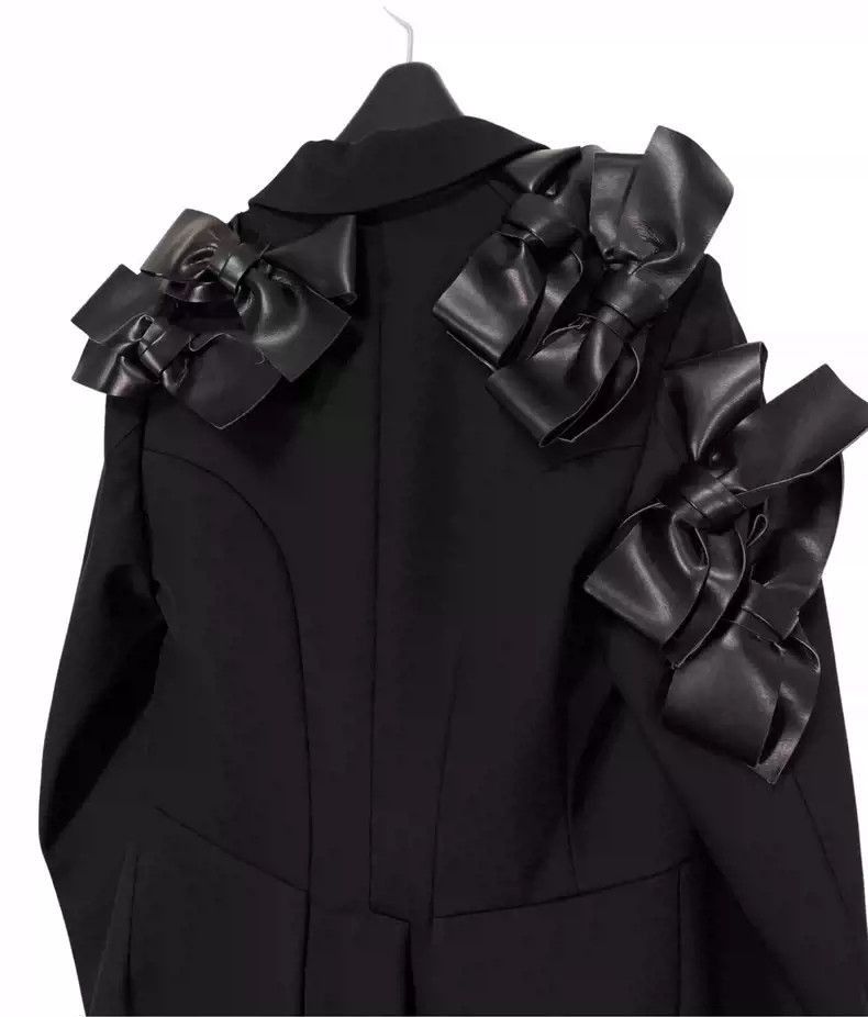 Comme des Garcons comme des garcons leather bow decorated tailcoat jacket-250 Size US XS / EU 42 / 0 - 6 Thumbnail