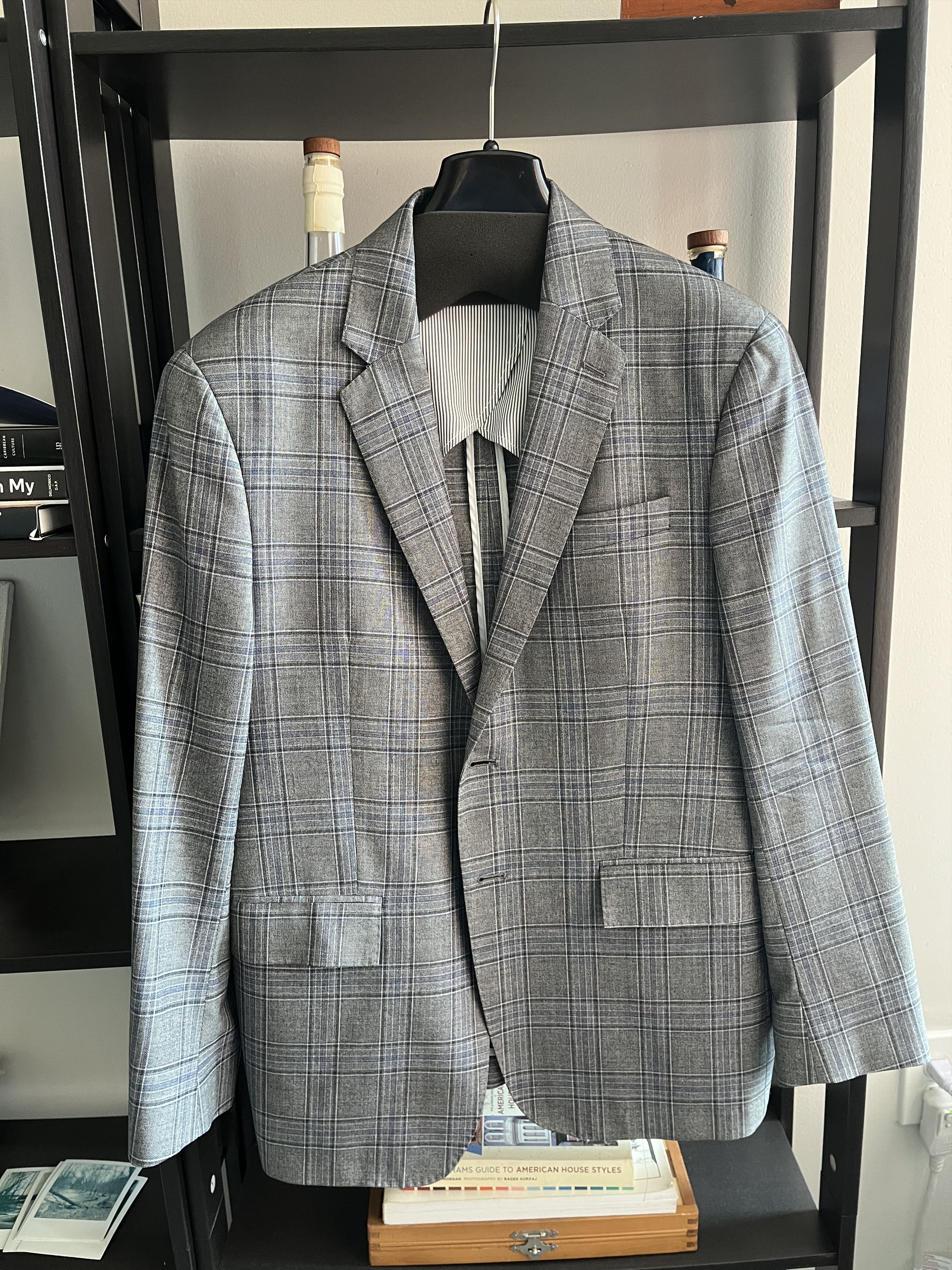 Todd Snyder Todd Snyder Grey and Blue Glen Check Sport Coat Size 40S - 1 Thumbnail