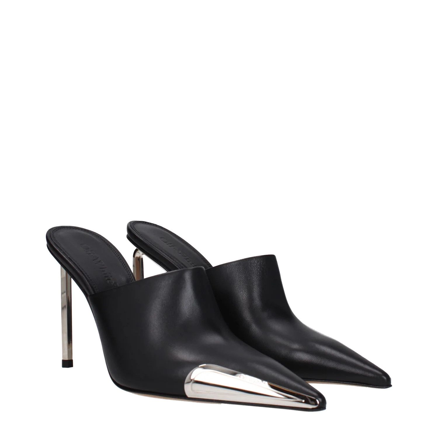 Off-White ob1o1e1124 Leather Sandals in Black Size US 8 / IT 38 - 2 Thumbnail