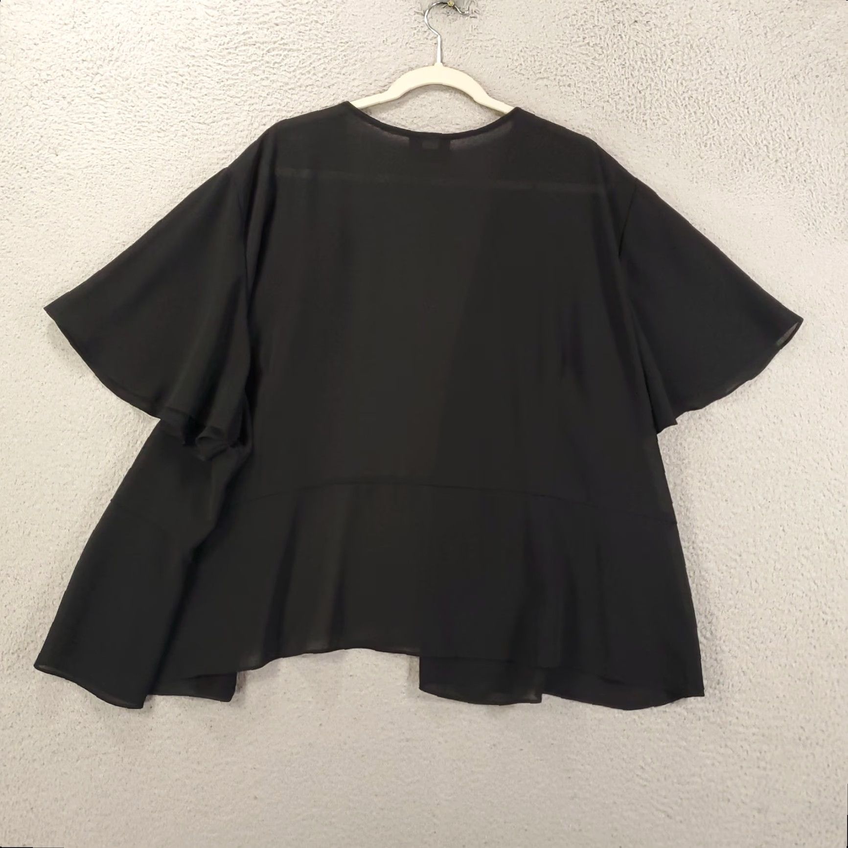 Vintage Maggie Barnes Cardigan Womens 34W Black Open Front Lightweight Casual Sleeve Short Sleeve Plus Size Cardigan Men/Womens? Size XXS / US 00 / IT 34 - 7 Thumbnail