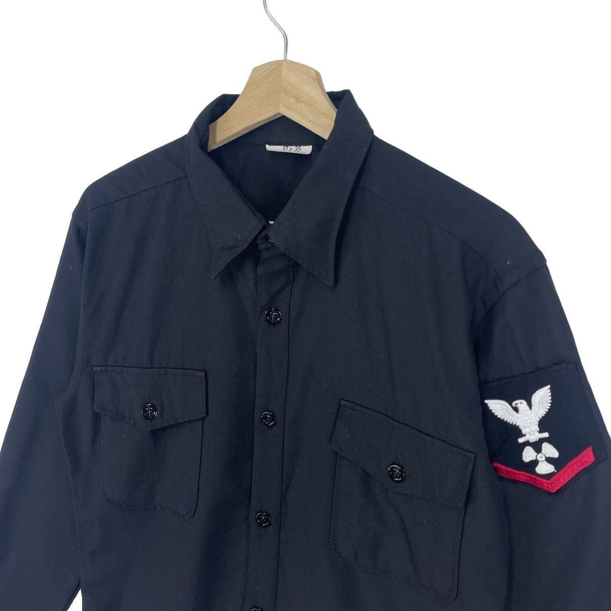 Vintage Vintage US Navy Officers Patches Button Shirt Size US M / EU 48-50 / 2 - 2 Thumbnail