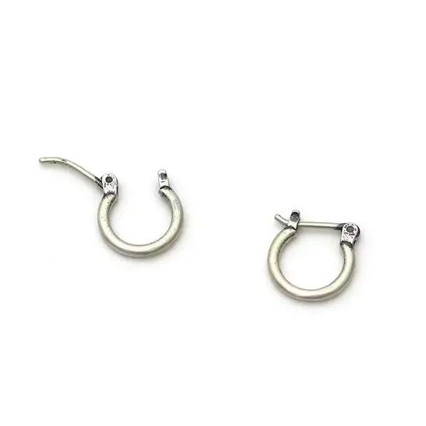 Sterling Silver 100%925 silver retro punk earrings Size ONE SIZE - 2 Thumbnail