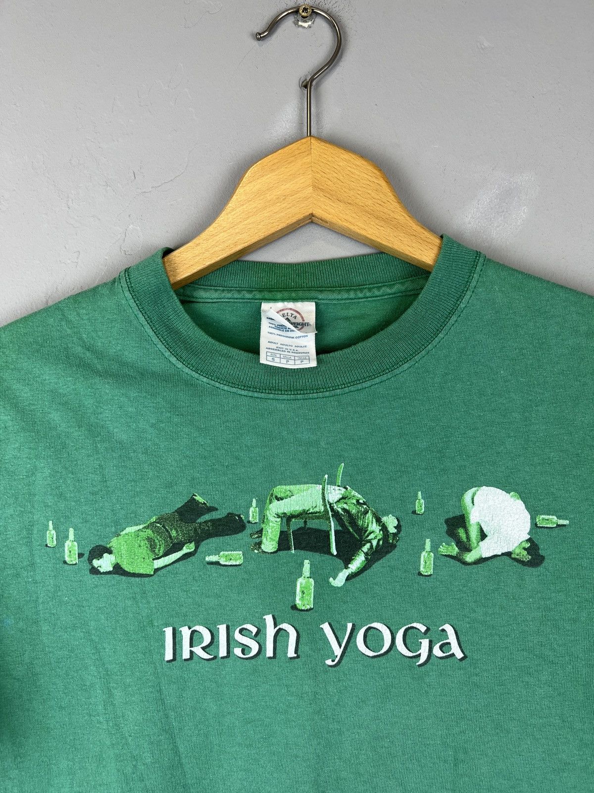 Japanese Brand Vintage faded humor tee Irish Yoga y2k Size US S / EU 44-46 / 1 - 2 Thumbnail
