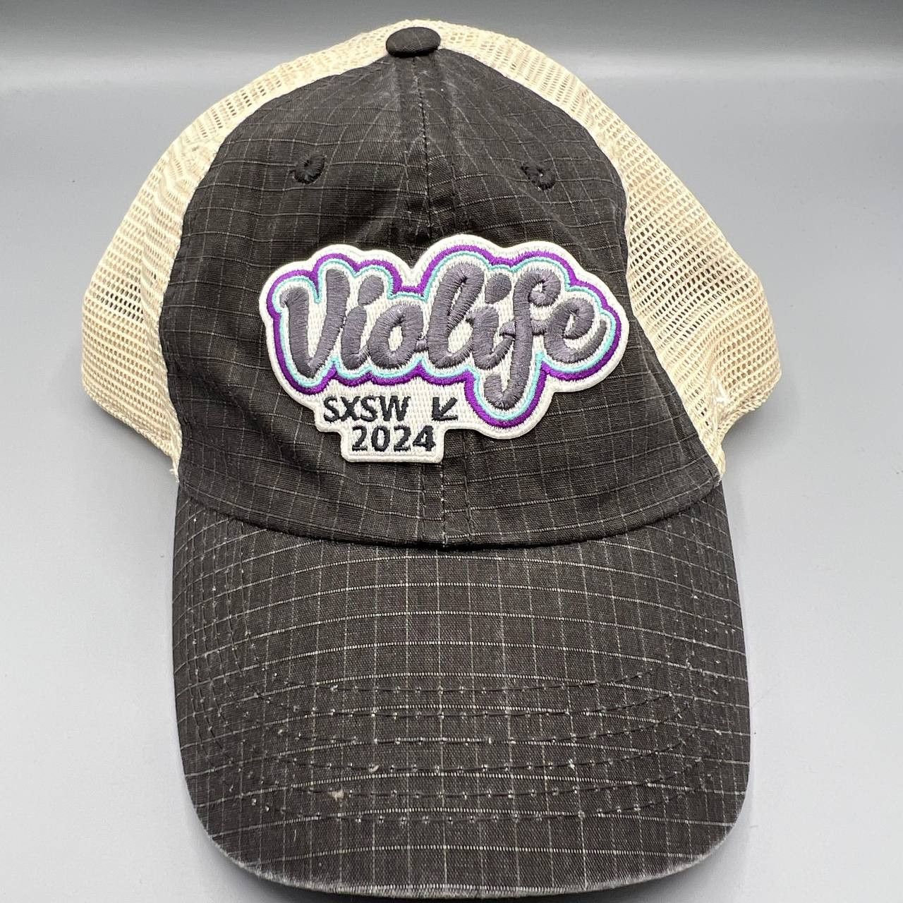 Other Violife Trucker Hat Men Black Beige J.America Snap Back Cap Size ONE SIZE - 1 Thumbnail