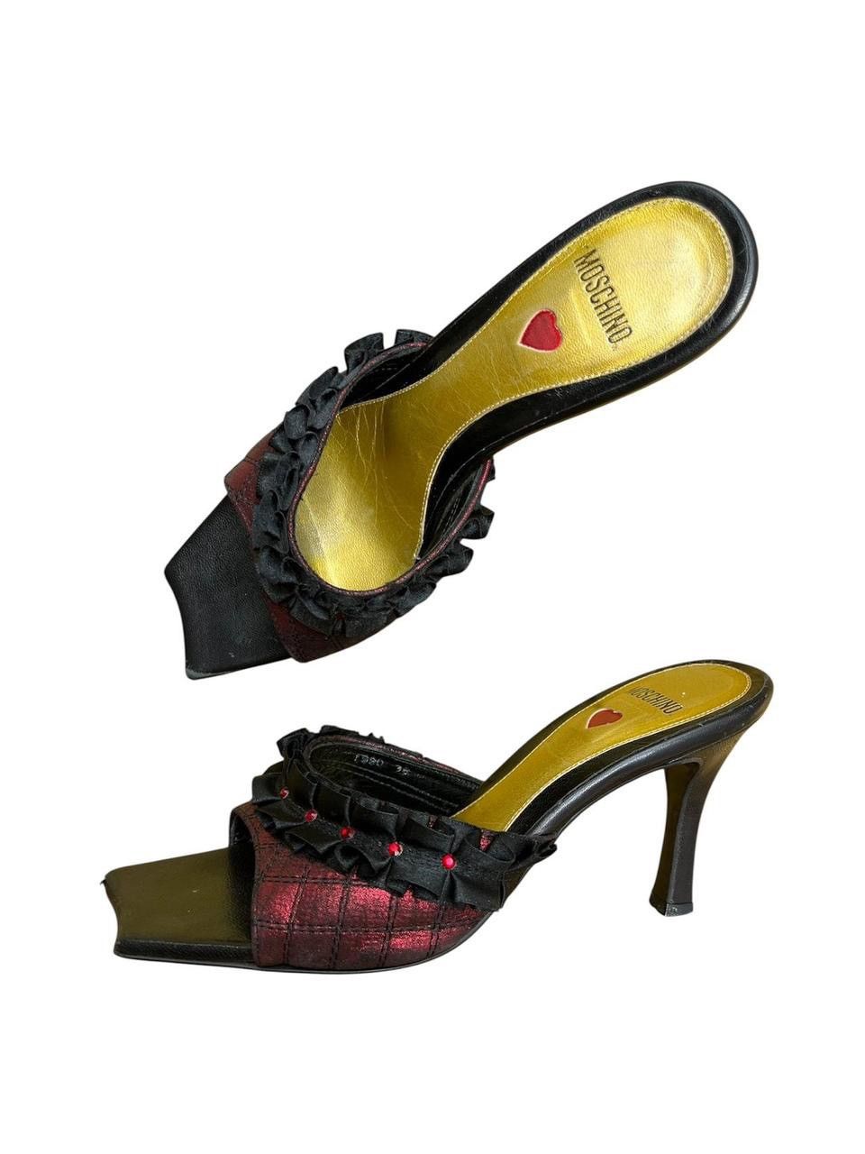 Moschino Vintage Moschino ruffle mules Size US 5 / IT 35 - 1 Thumbnail