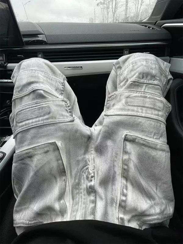 Japanese Brand VIBE Vintage distressed dirty wide-leg heavy-duty jeans Size US 30 / EU 46 - 4 Thumbnail