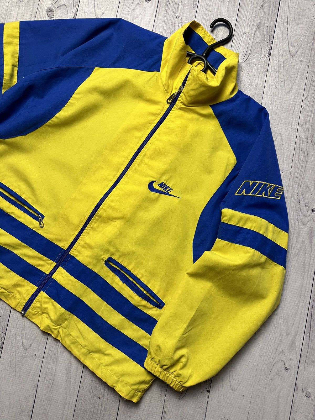 Nike × Vintage Vintage Nike track jacket size S Yellow/ Blue swoosh logo Size US S / EU 44-46 / 1 - 3 Thumbnail