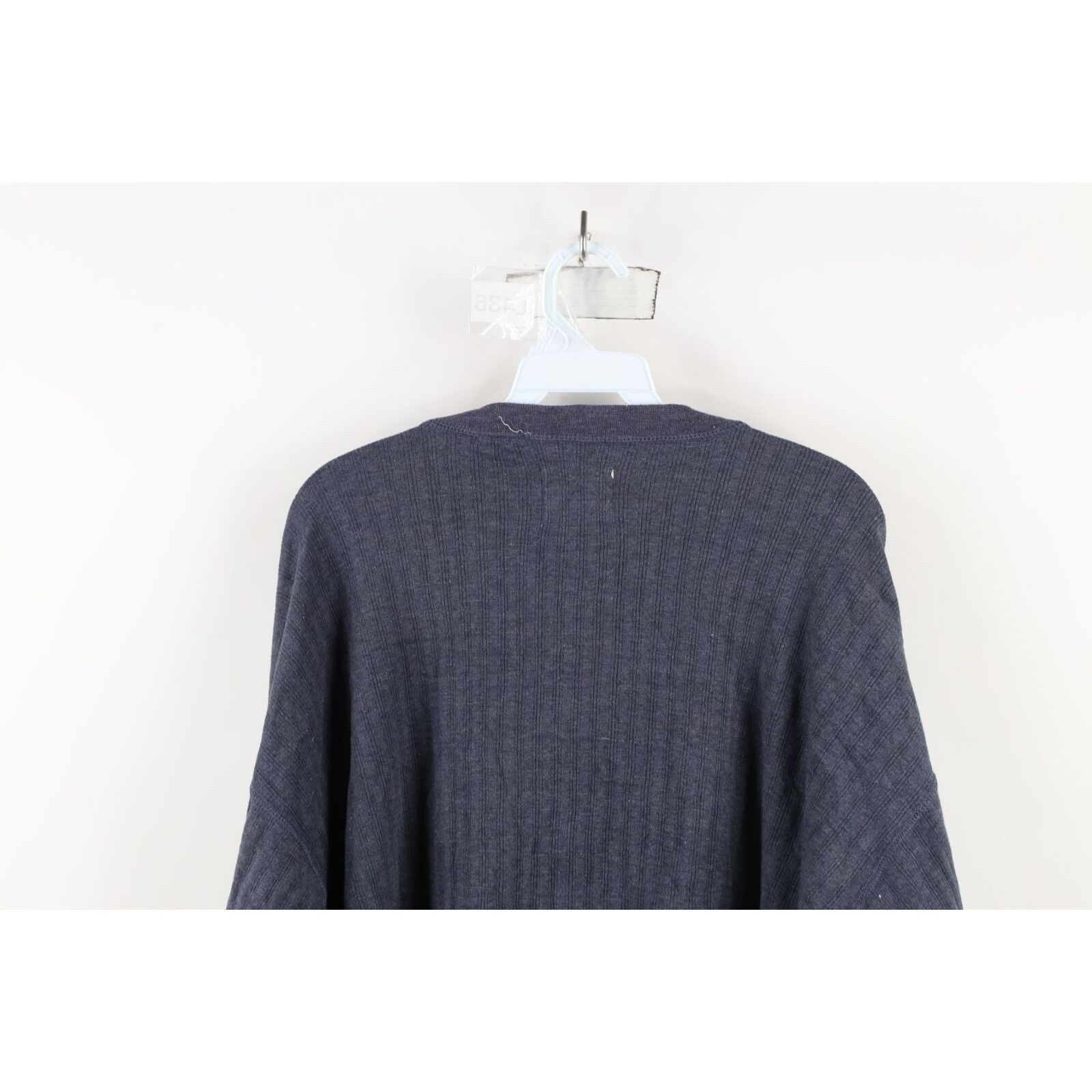 Vintage Vintage 90s Streetwear Faded Ribbed Knit Henley T-Shirt Size US XL / EU 56 / 4 - 12 Thumbnail