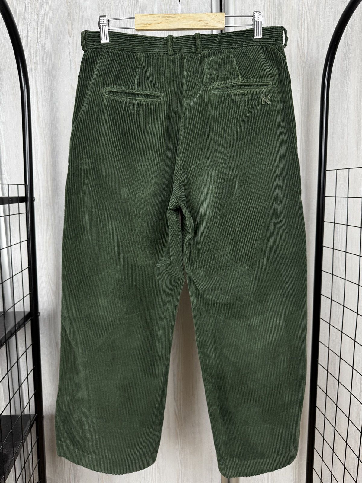 Kenzo Kenzo Khaki Flared Corduroy Wide Trousers Pants size 40 Size 28" / US 6 / IT 42 - 8 Thumbnail