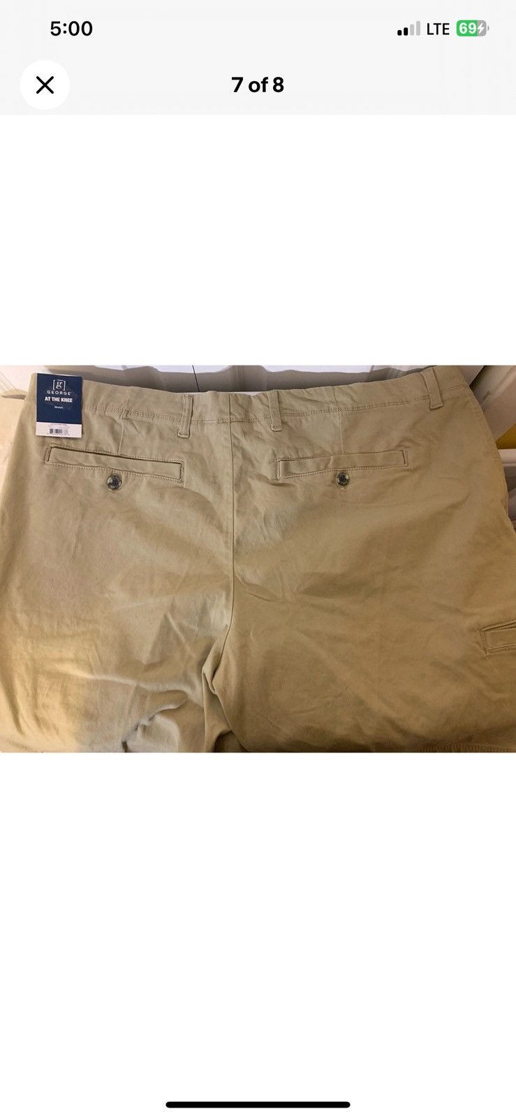 George George mens sz 46 at the knee shorts khaki brown Size US 44 / EU 60 - 7 Thumbnail