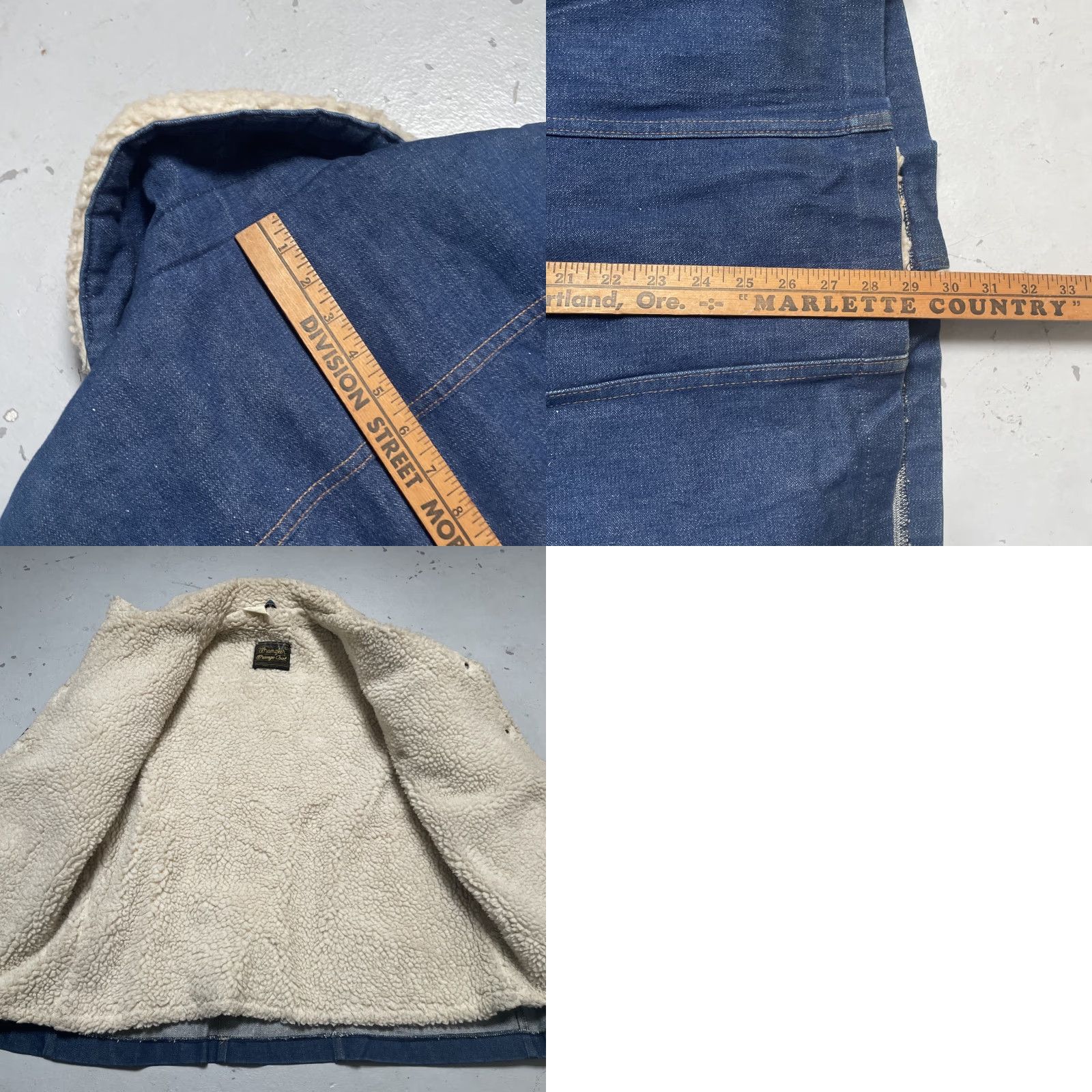 Wrangler VINTAGE Wrangler Jacket Denim Bomber Unisex Adults L Blue USA Western Cowboy 70s 80s Workwear Snap Closures Size US L / EU 52-54 / 3 - 9 Thumbnail