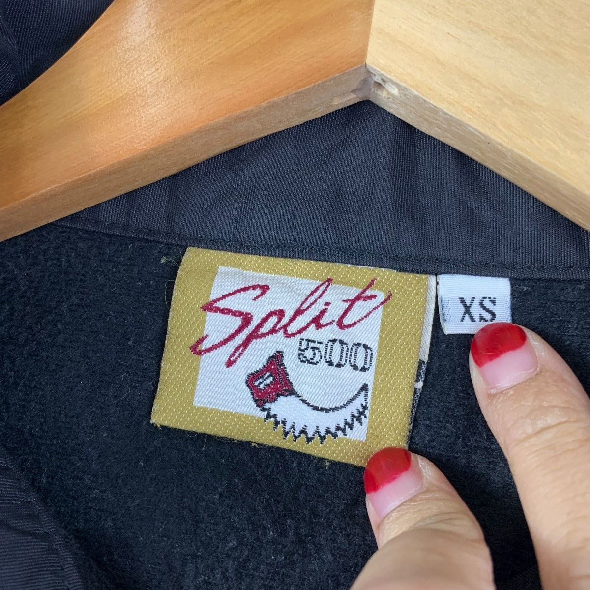 Split Vintage SPLIT 5000 Black Nylon Jacket Made in USA Red Yellow Size US XS / EU 42 / 0 - 3 Thumbnail