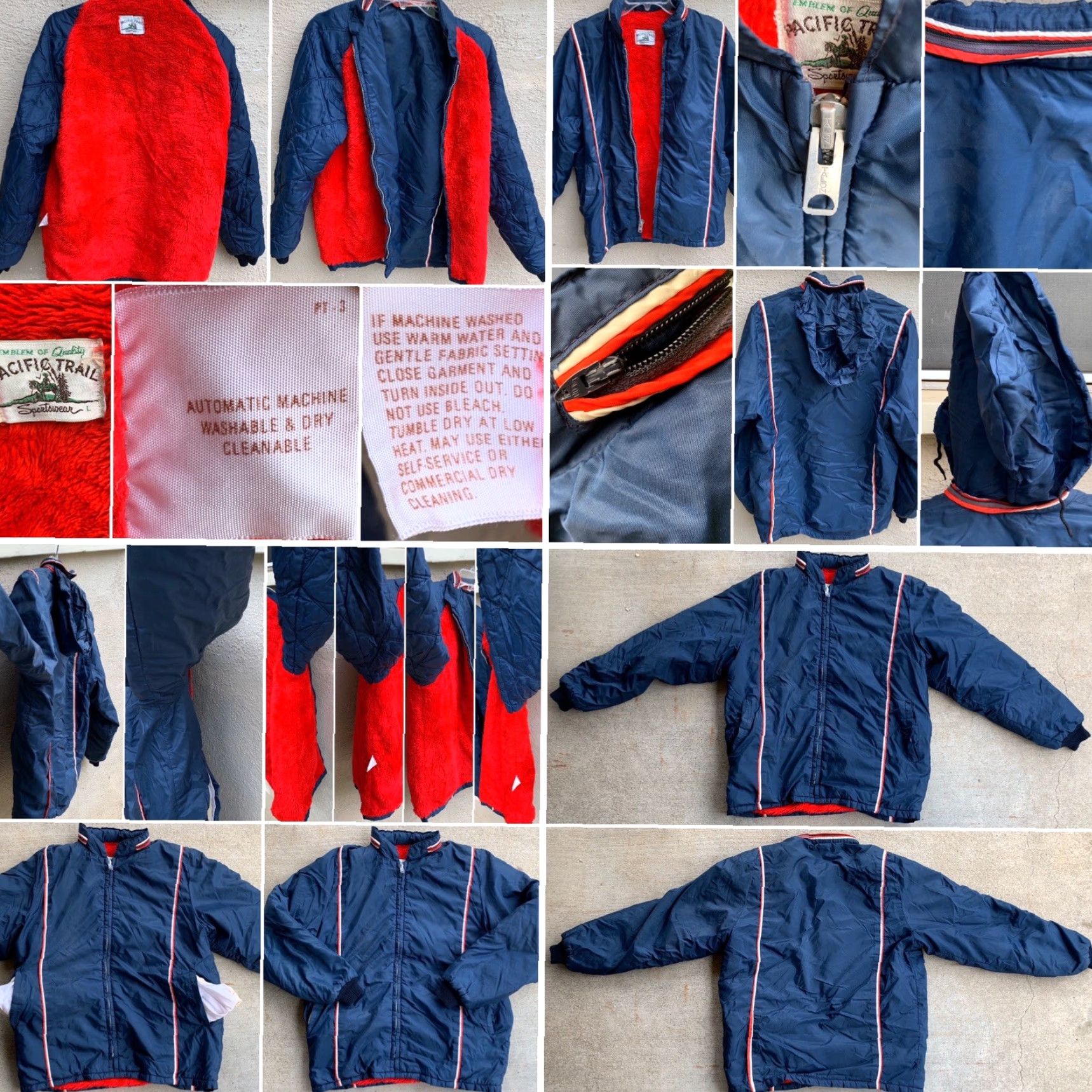 Vintage VINTAGE Pacific Trail Sportswear Jacket Mens L Blue Nylon Talon Zipper 1960s Or Prior Size US L / EU 52-54 / 3 - 3 Thumbnail