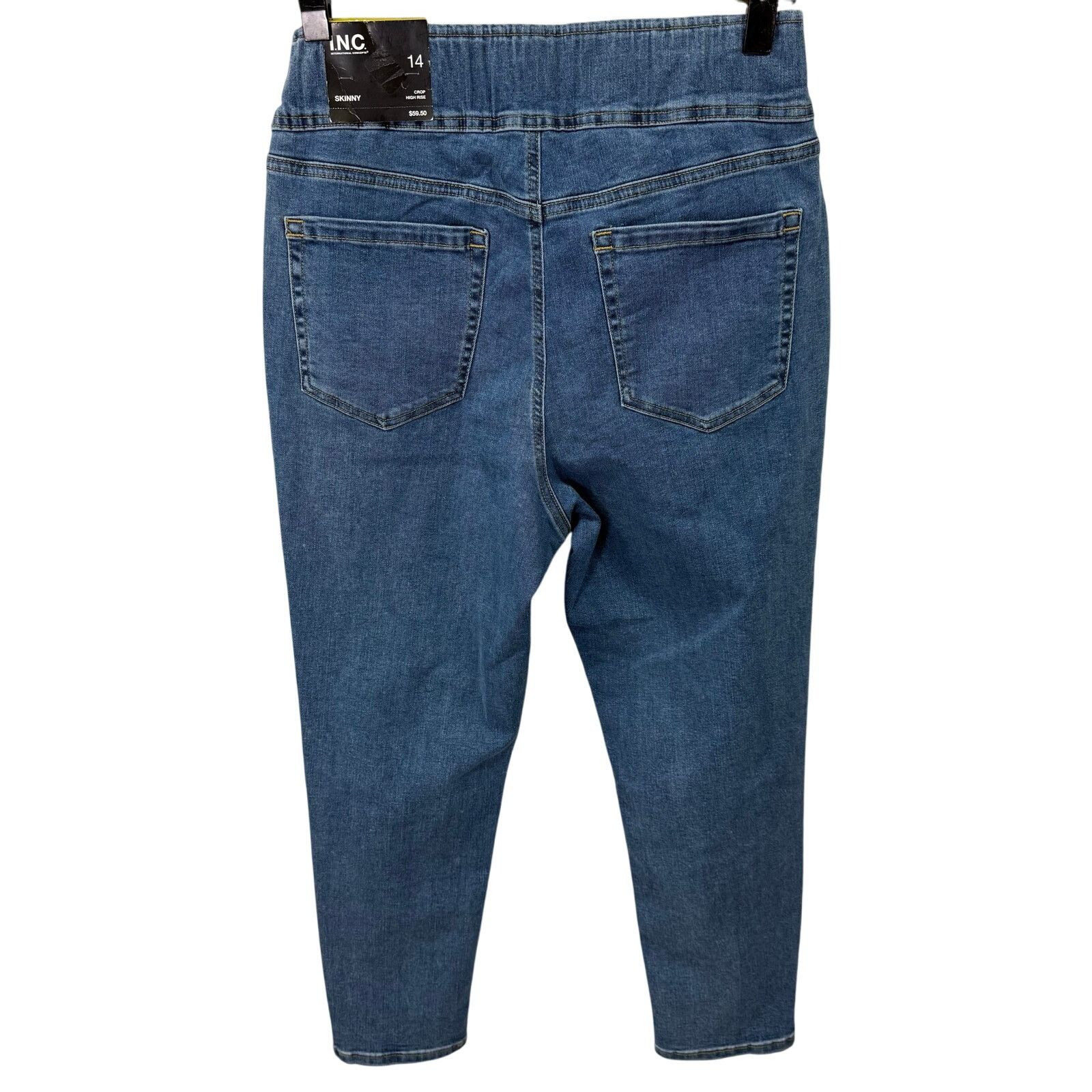 Macys INC International Concepts Skinny Jeans sz 14 NEW # G652 Size 36" / US 14 / IT 50 - 3 Thumbnail