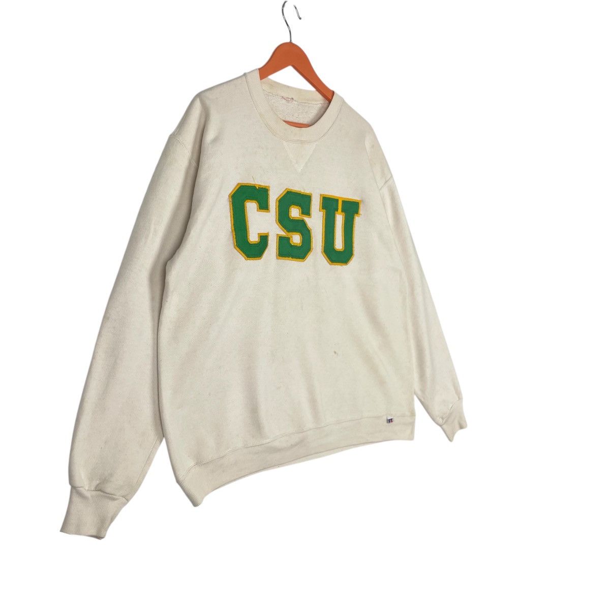 Designer × Vintage Vintage Hoodie/sweater csu - cream Size US L / EU 52-54 / 3 - 2 Thumbnail