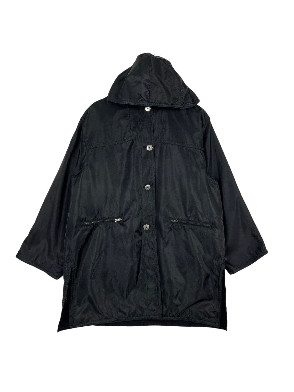 Other 🔥 MARELLA SHADOW BLACK LONG COAT JACKET MADE IN ITALY Size US M / EU 48-50 / 2 - 2 Thumbnail