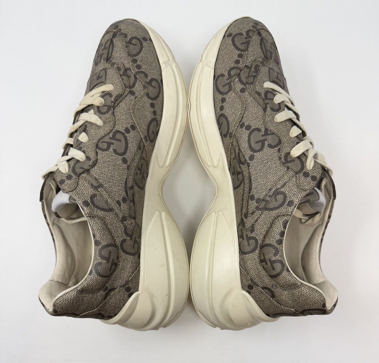 Gucci Gucci Rhyton GG Beige Sneaker Size US 12 / EU 45 - 4 Thumbnail