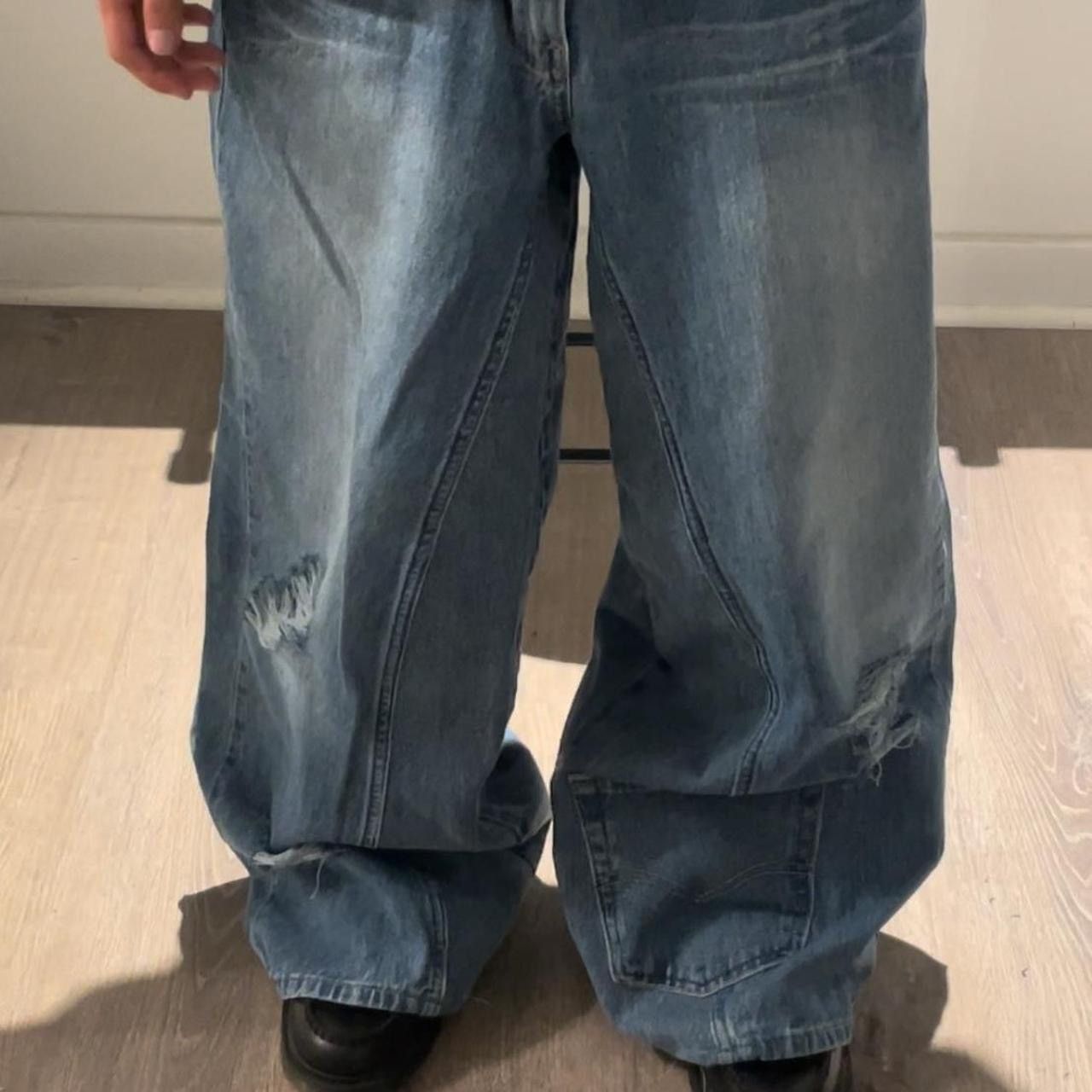 JNCO × Japanese Brand × Southpole baggy distressed jeans Size US 32 / EU 48 - 2 Thumbnail