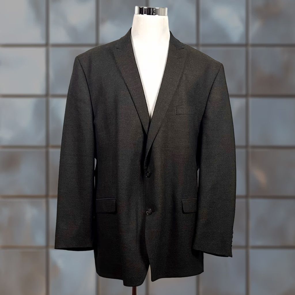 Calvin Klein Calvin Klein Sport Coat 52L Brown Wool Peak Lapel Two Button Double Vented Men Size 52 Jacket Long Formal 2 Piece Mens 100% Wool Big & Tall Size US XS / EU 42 / 0 - 1 Thumbnail