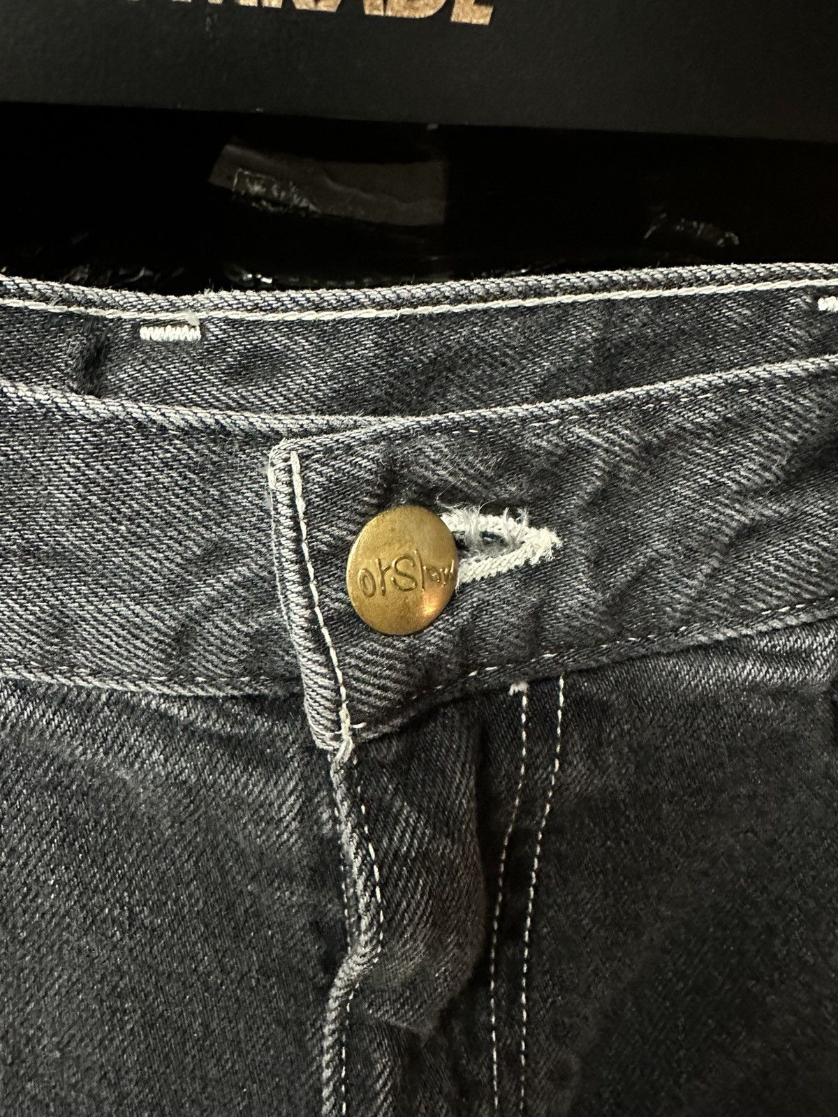 Orslow orSlow Black Denim Painter Shorts (Black Denim Stone) Size US 36 / EU 52 - 3 Thumbnail