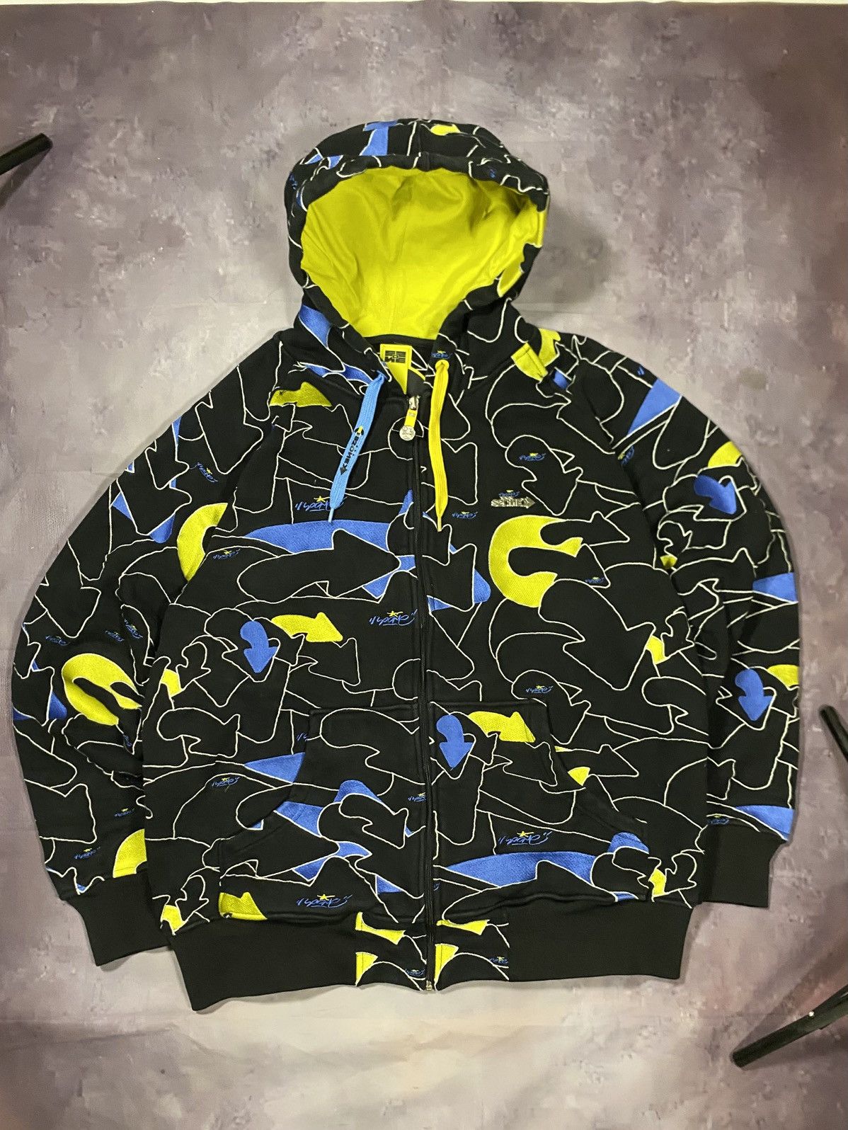 Swagger S2one All-Over Print Full-Zip Hoodie - Y2K /Streetwear Style Size US XXL / EU 58 / 5 - 1 Thumbnail