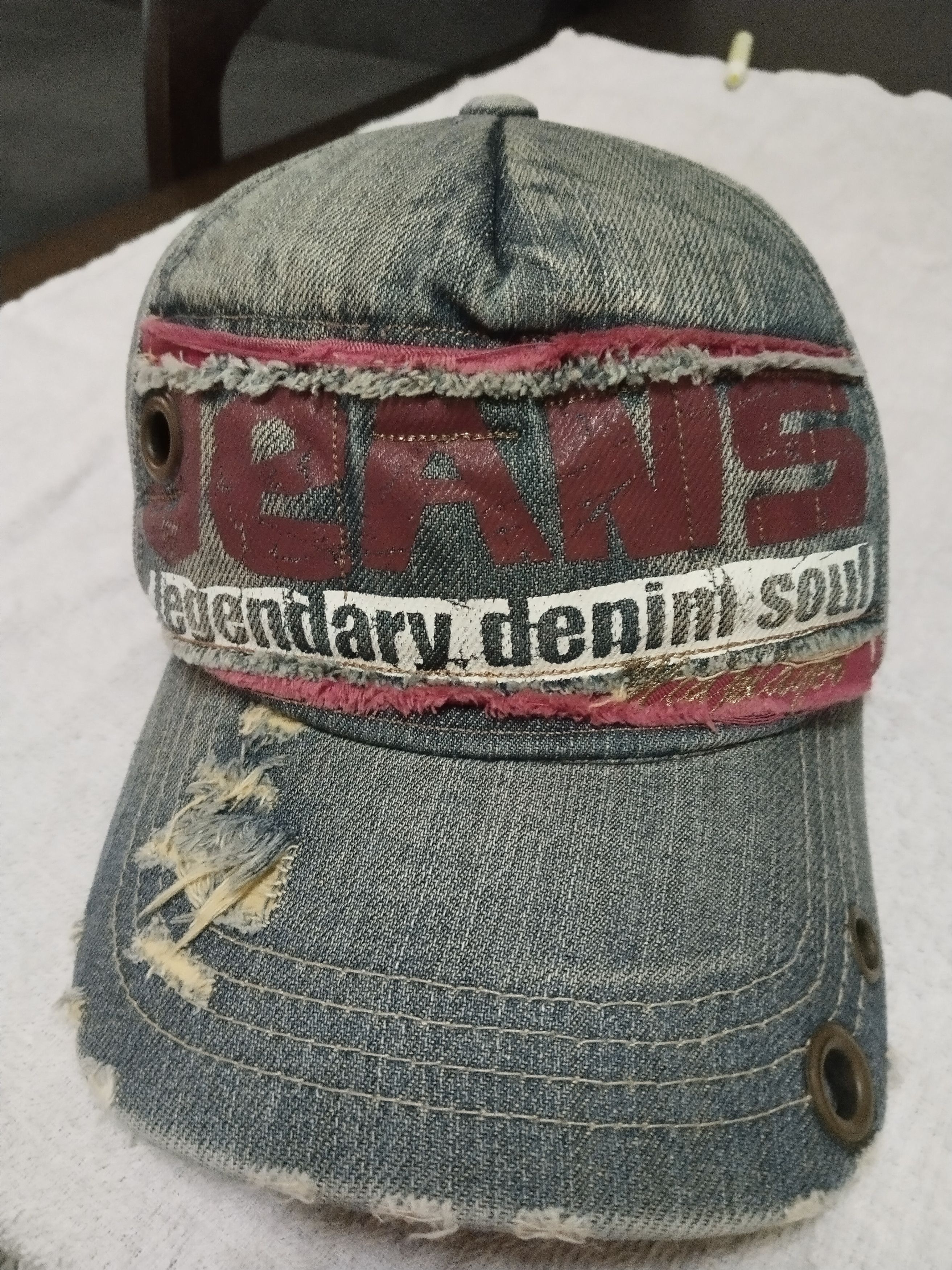 DENIM TEARS RARE LEGENDARY DENIM SOUL DISTRESSED HAT Size ONE SIZE - 2 Thumbnail