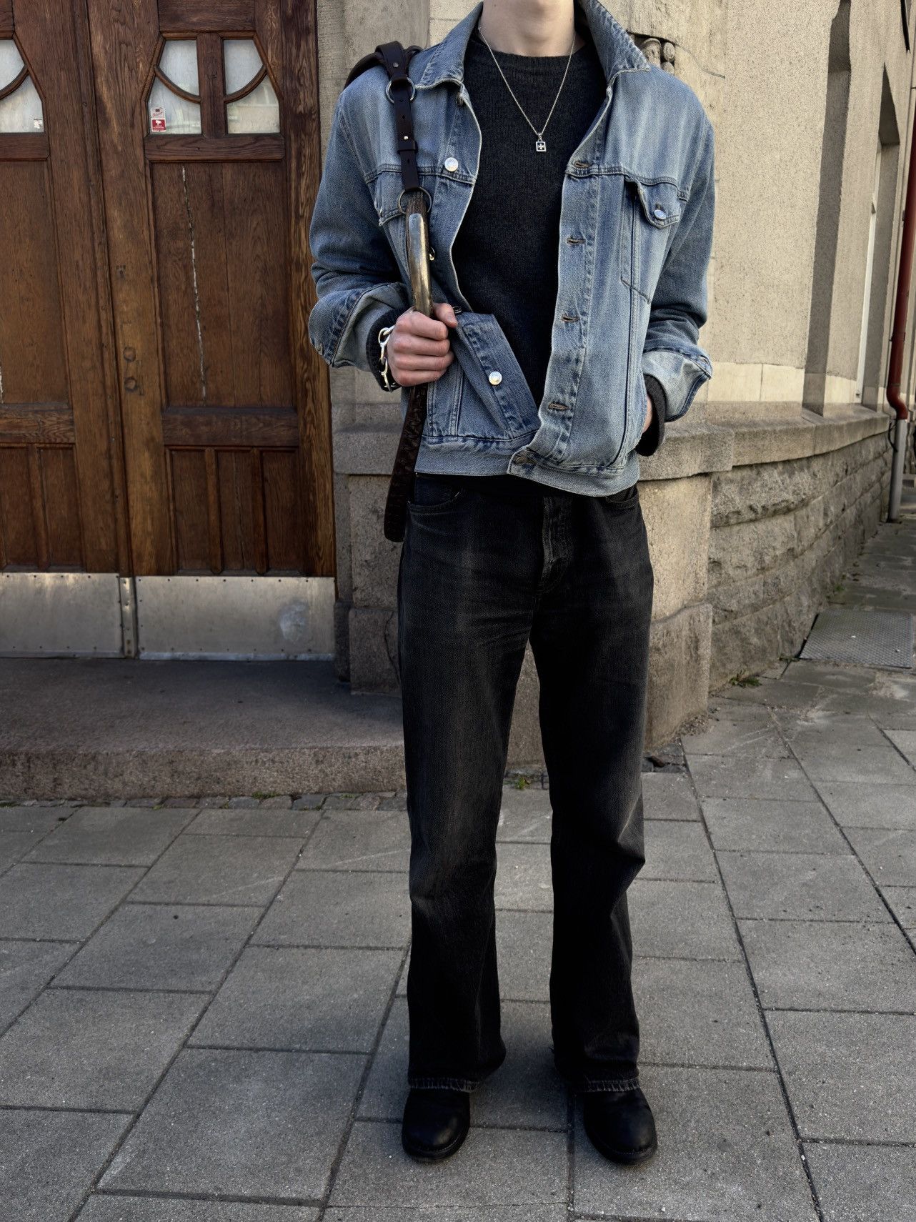Gucci Gucci Tom Ford 2000’s Washed Distressed Denim Trucker Jacket Size US L / EU 52-54 / 3 - 12 Thumbnail