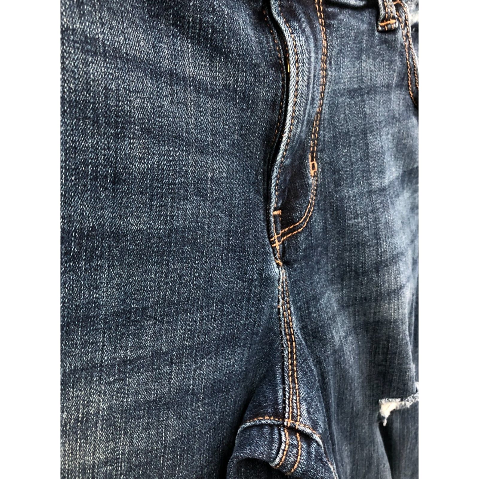 Vintage Maurices Jeans Skinny MAURICES Mid Rise jeans Woman L 30 Blue Denim 5-Pocket Design Belt Loops Zipper Button Modern Classic American Size 36" / US 14 / IT 50 - 6 Thumbnail