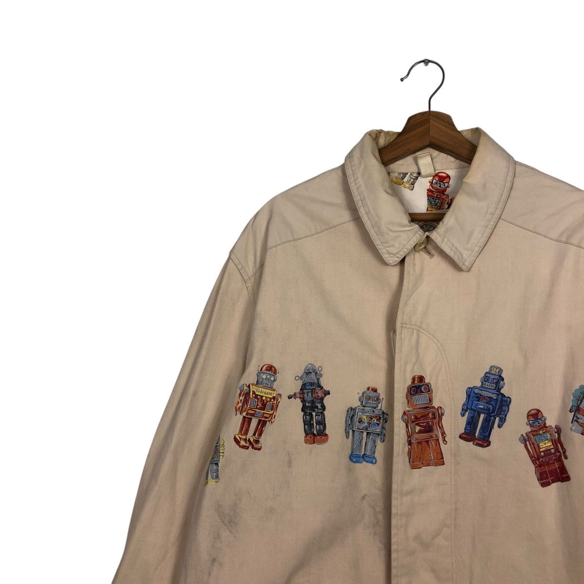 Japanese Brand × Karl Helmut 📌Vintage Chore Worker Jacket Karl Helmut Big Logo Lining Size US L / EU 52-54 / 3 - 8 Thumbnail