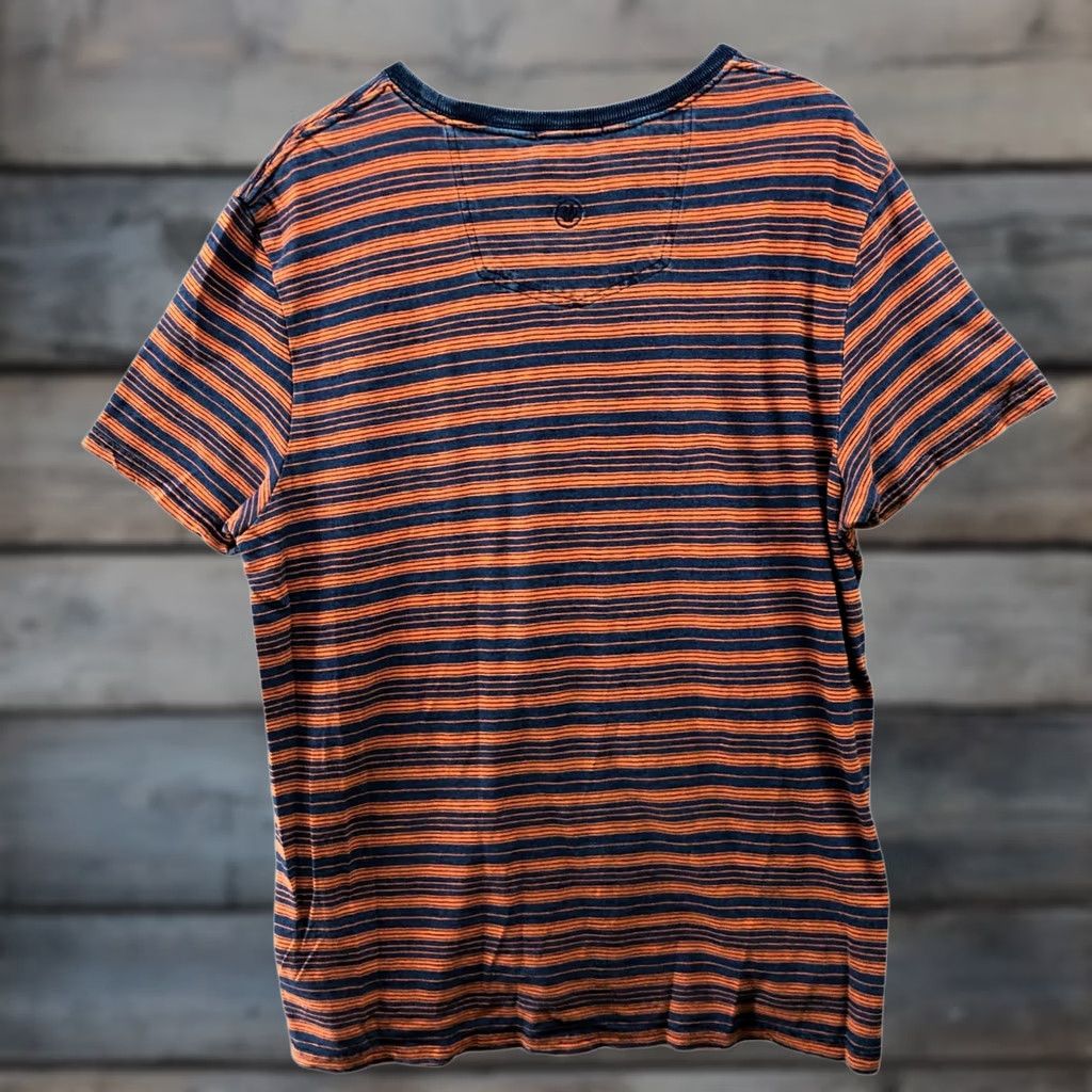 FatFace Fat Face T Shirt Mens XL Indigo Dye Short Sleeve Orange Blue Striped Cotton Crew Shirt Vintage? No Size US XL / EU 56 / 4 - 1 Thumbnail