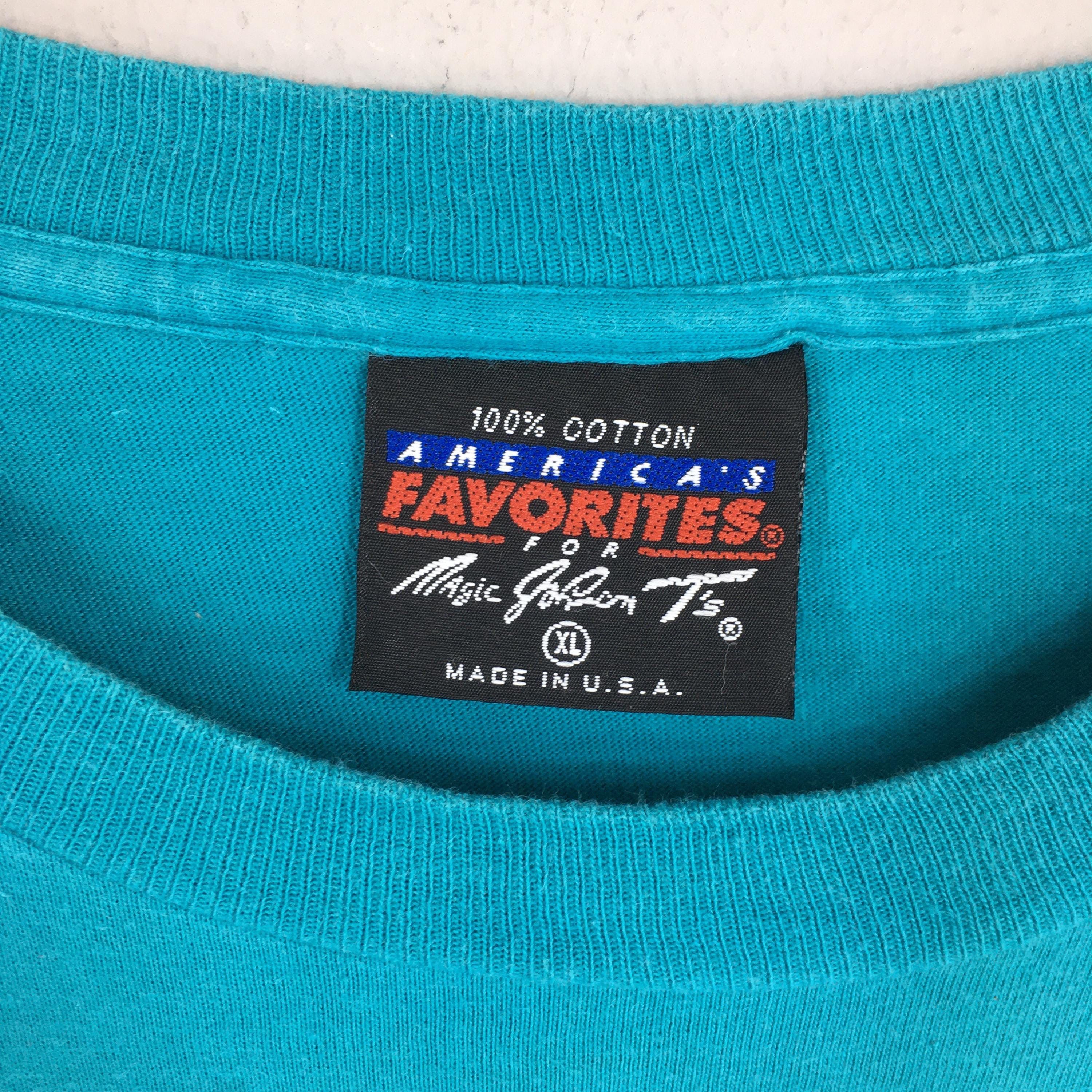 NBA × Vintage Vintage 90s Charlotte Hornets NBA Green T shirt XLarge Size US XL / EU 56 / 4 - 4 Thumbnail