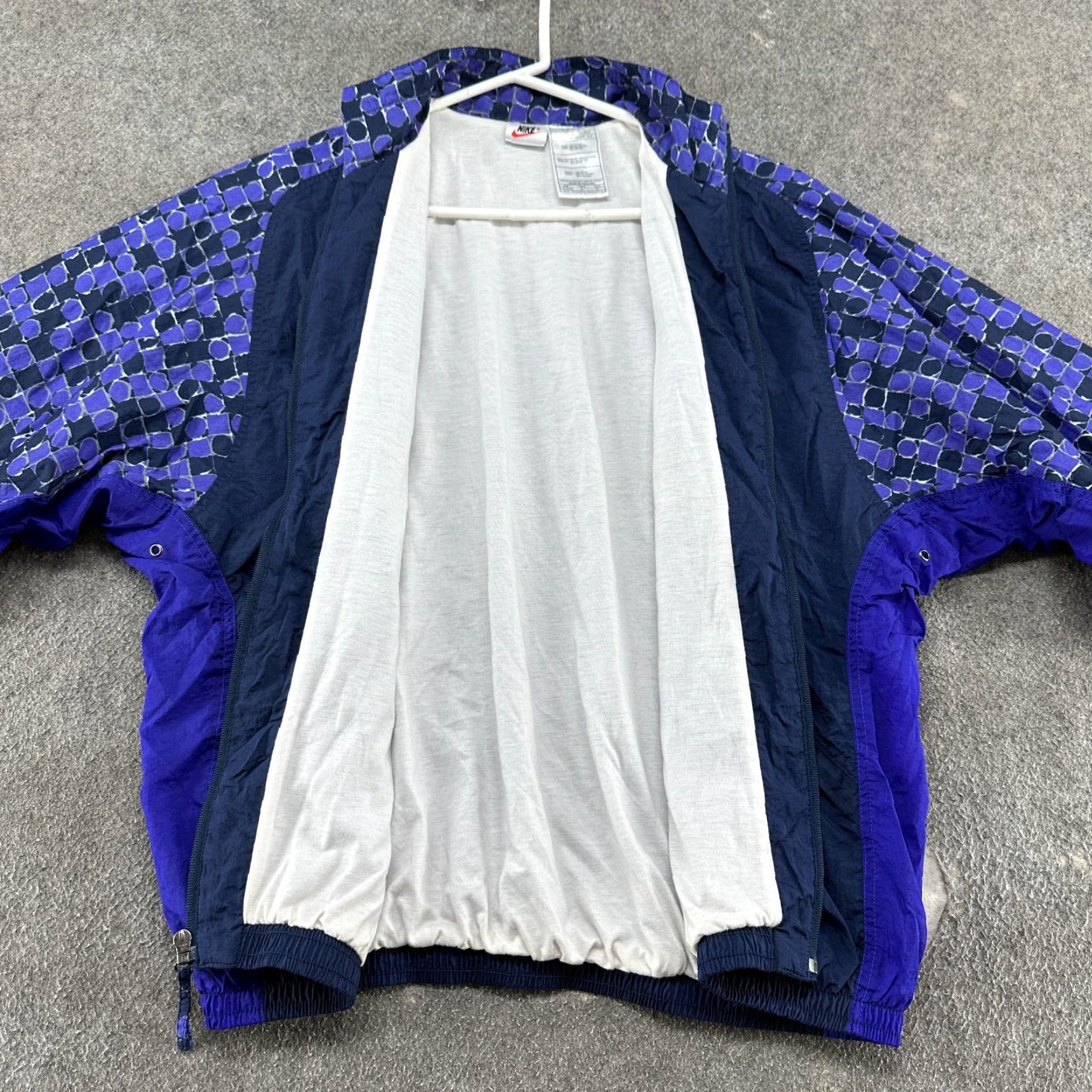 Nike VINTAGE Nike Jacket Womens M Purple Blue Windbreaker Geometric Dot Swoosh 90s Mens? Size M / US 6-8 / IT 42-44 - 6 Thumbnail