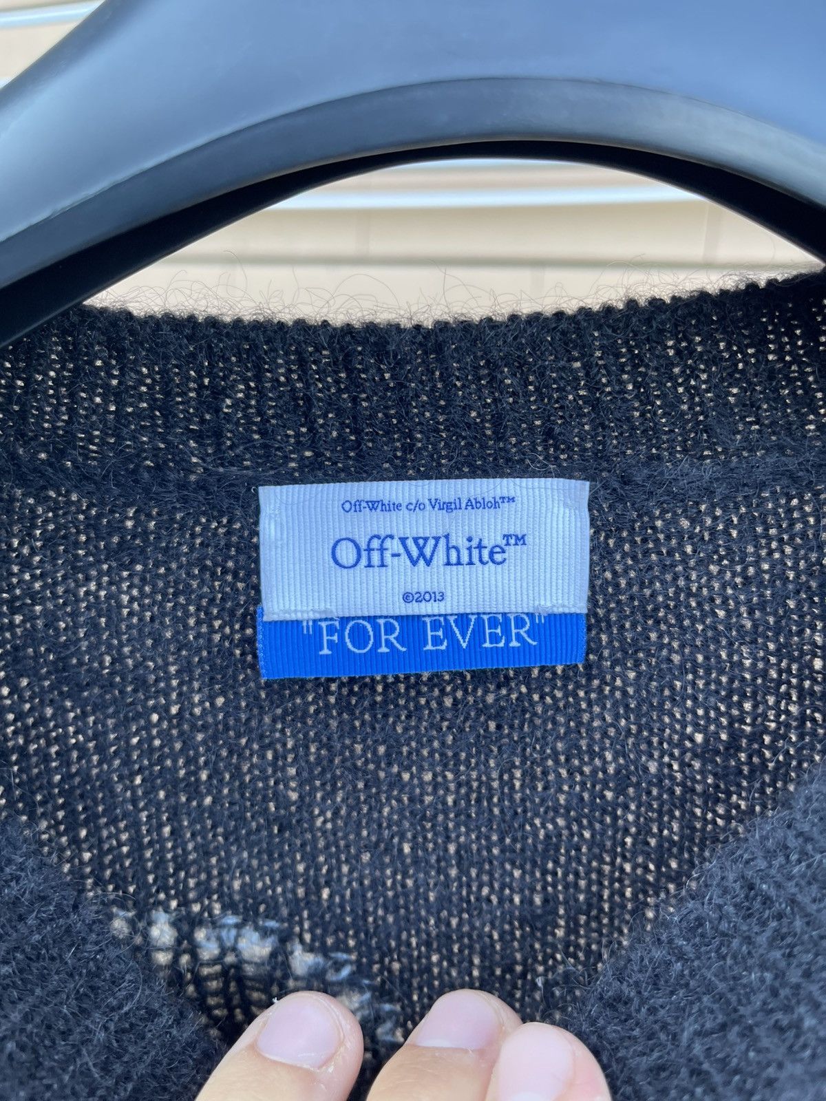 Off-White Maglione nero in mohair Off-White originale Size US M / EU 48-50 / 2 - 5 Thumbnail
