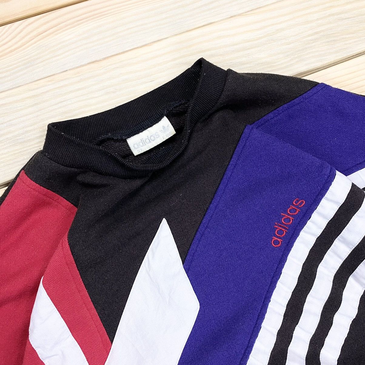 Adidas × Vintage 💥Vintage💥Adidas Originals Sweatshirt Faded Three Striped Size US L / EU 52-54 / 3 - 6 Thumbnail