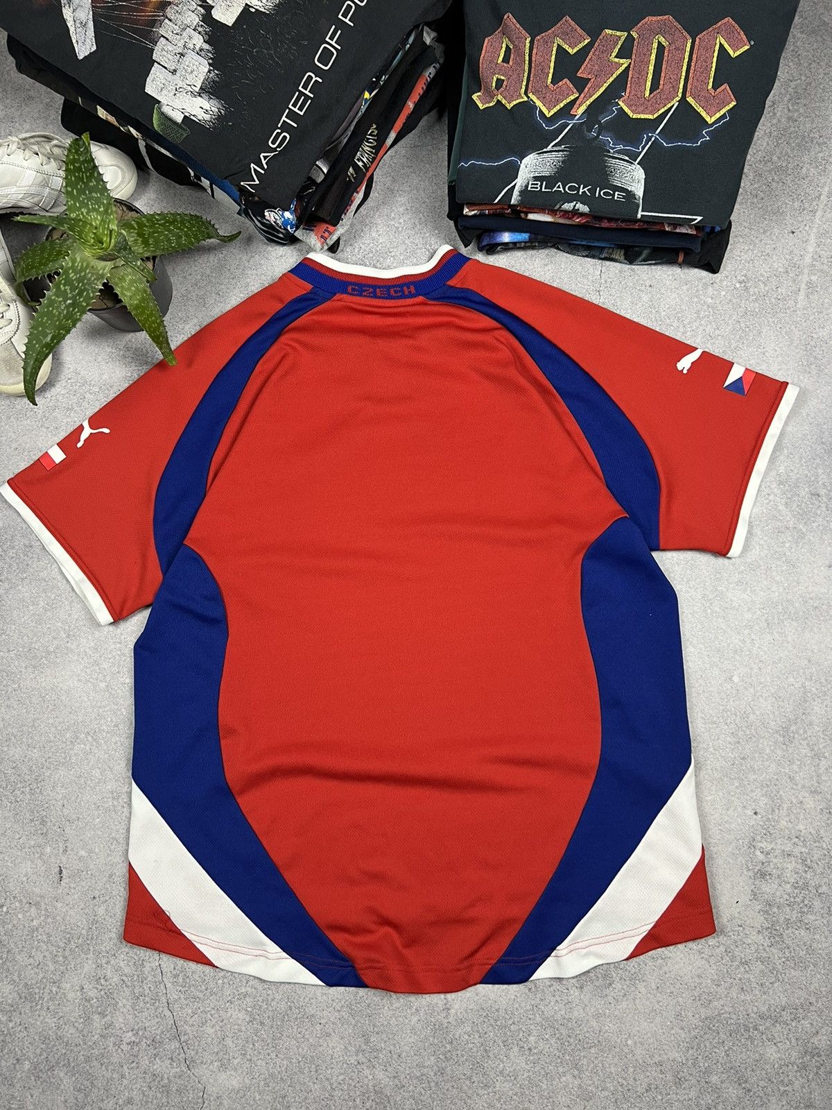 Puma Vintage Puma Czech Republic 2000s Soccer Blokcore Y2K Jersey Size US L / EU 52-54 / 3 - 7 Thumbnail