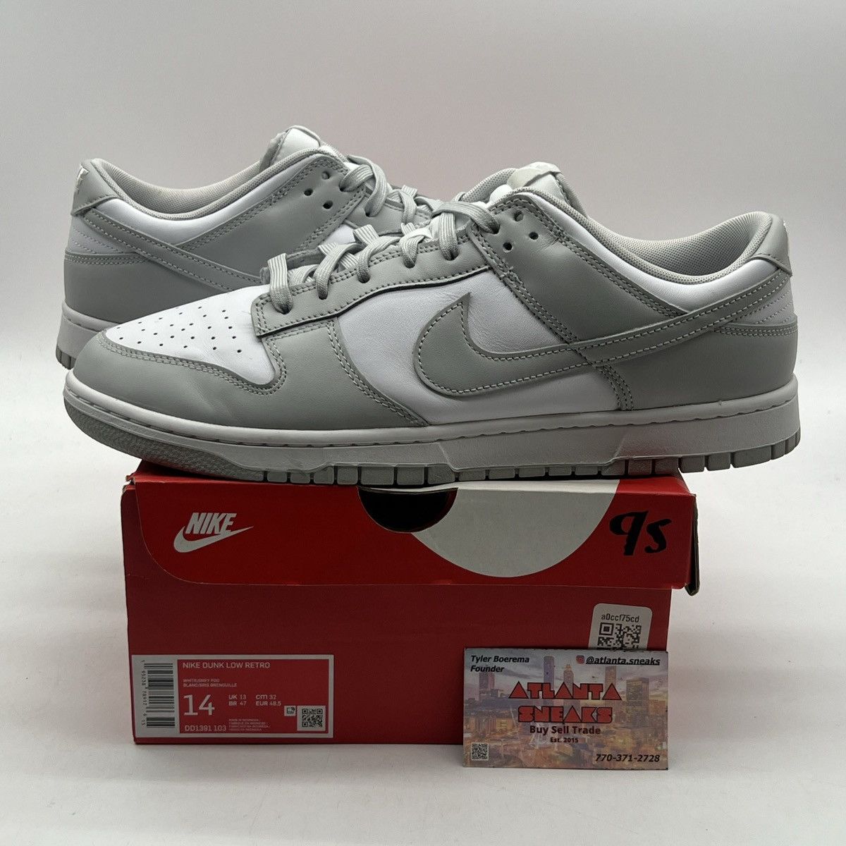 Nike Nike dunk low grey fog Size US 14 / EU 47 - 1 Thumbnail