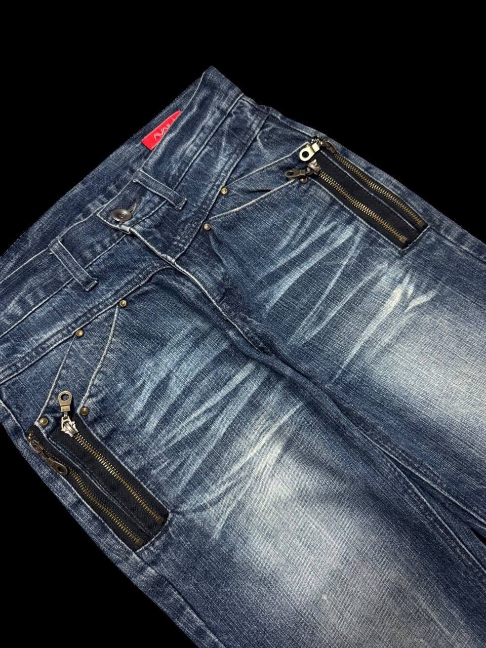 Other RARE Vintage Japanese Avail Jean Multizipper Pocket Mudwash Size US 29 - 6 Thumbnail