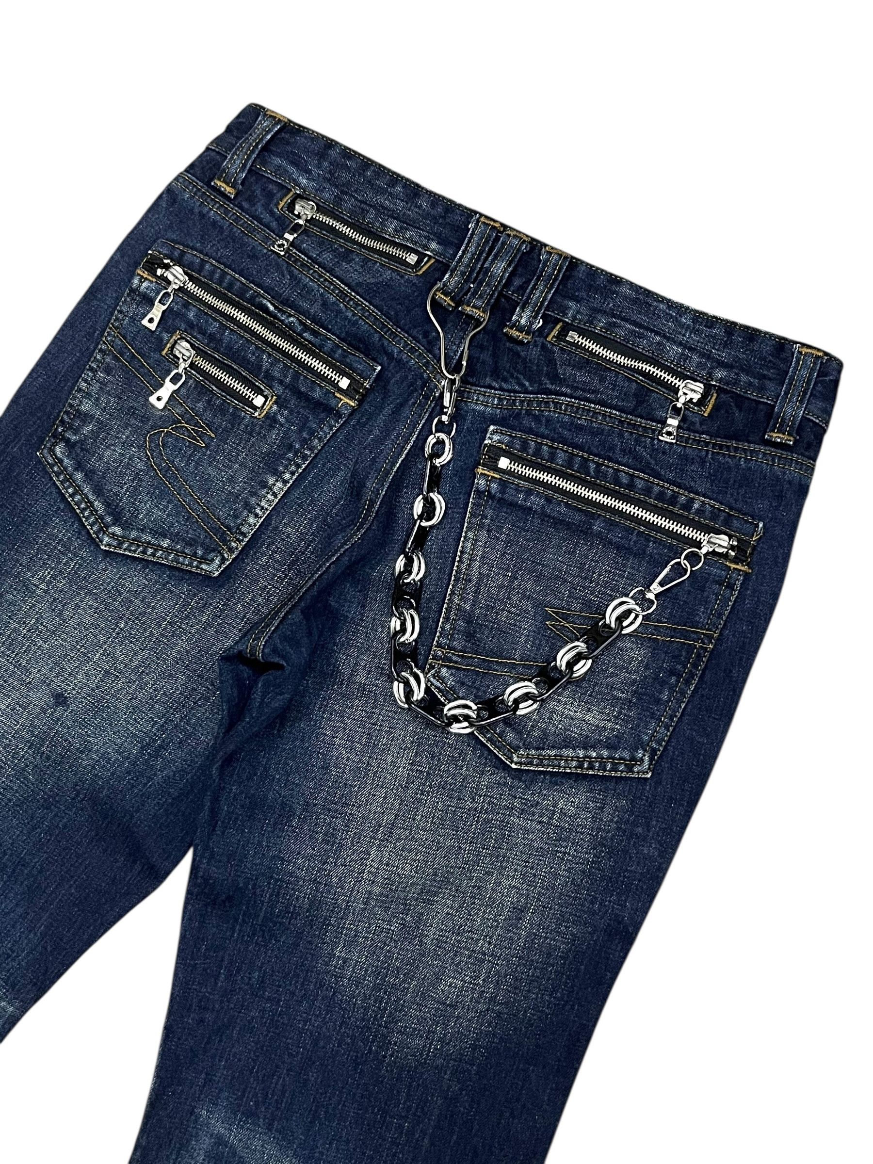semanticdesign 🔥Ultra Rare Semantic Design Multi-Zipper Grunge Denim Size US 31 - 13 Thumbnail