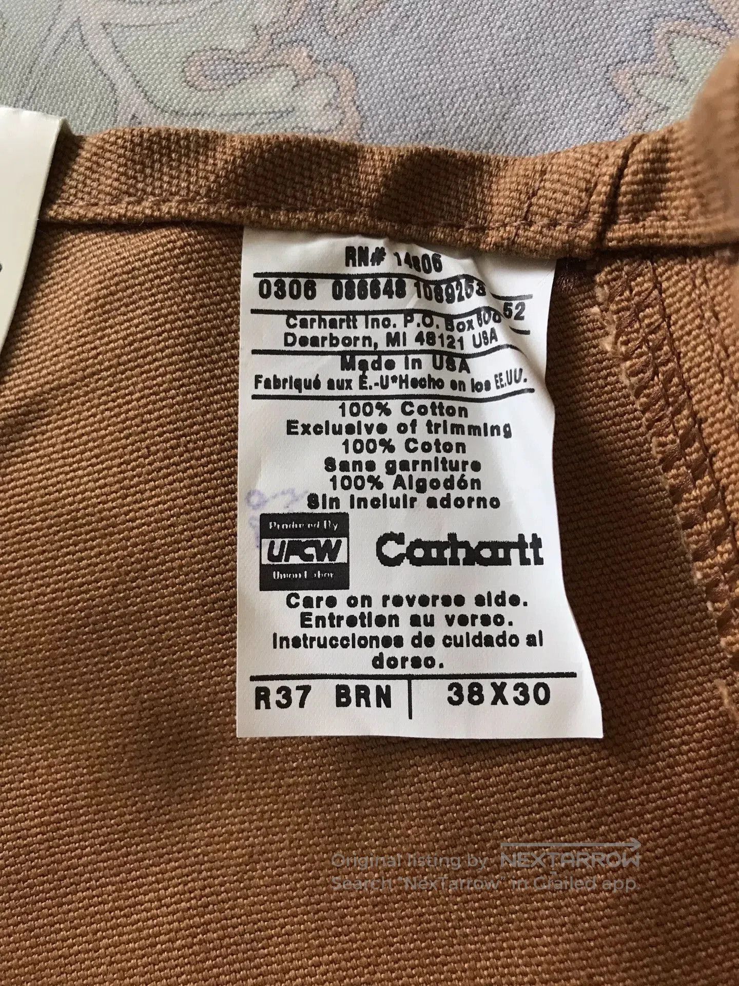 Carhartt Carhartt R37 Brown Overalls W38L30. Size US 38 / EU 54 - 9 Thumbnail