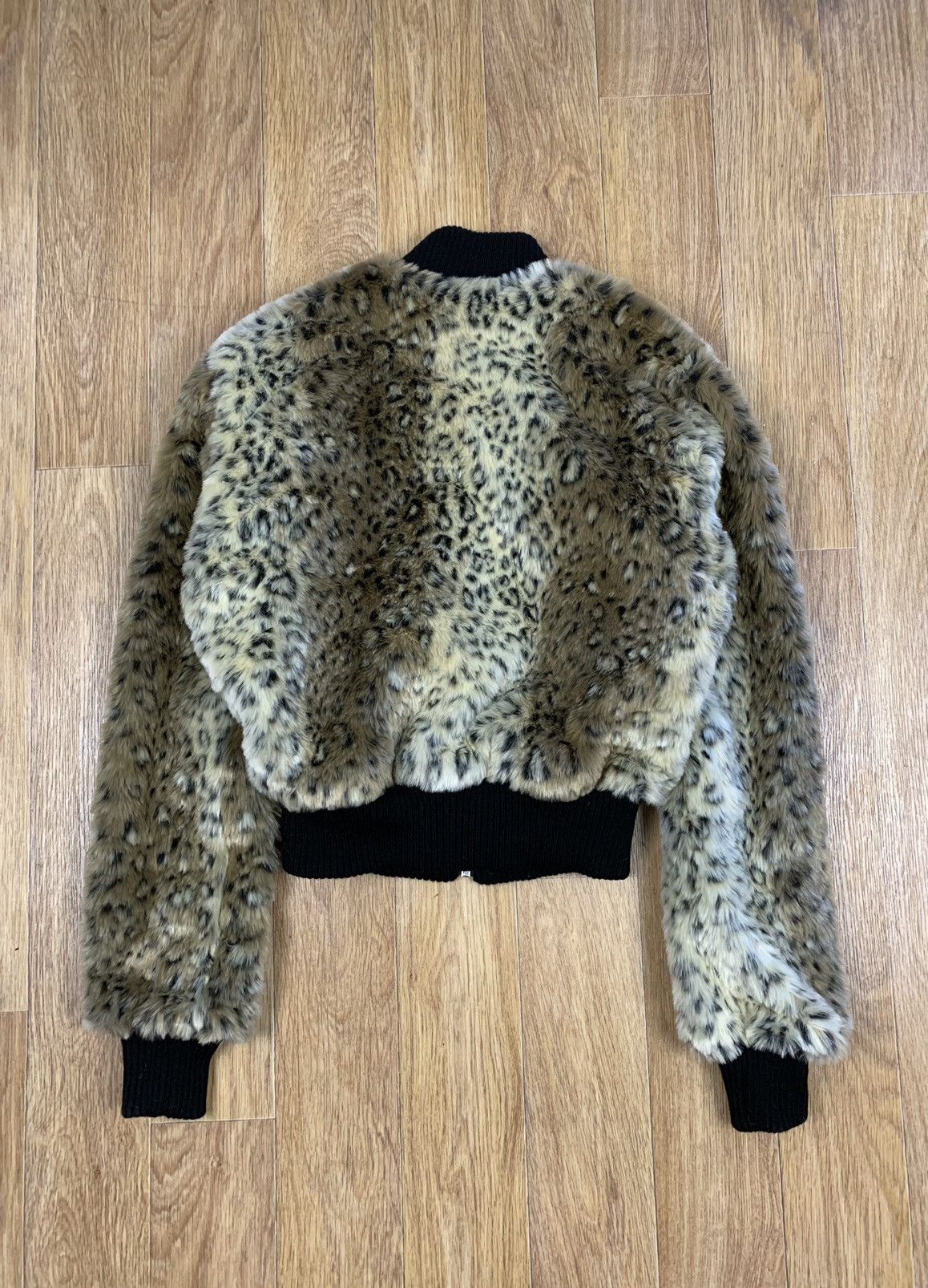 If Six Was Nine Leopard Faux Fur Cropped Bomber Jacket Hysteric Style Size S / US 4 / IT 40 - 5 Thumbnail