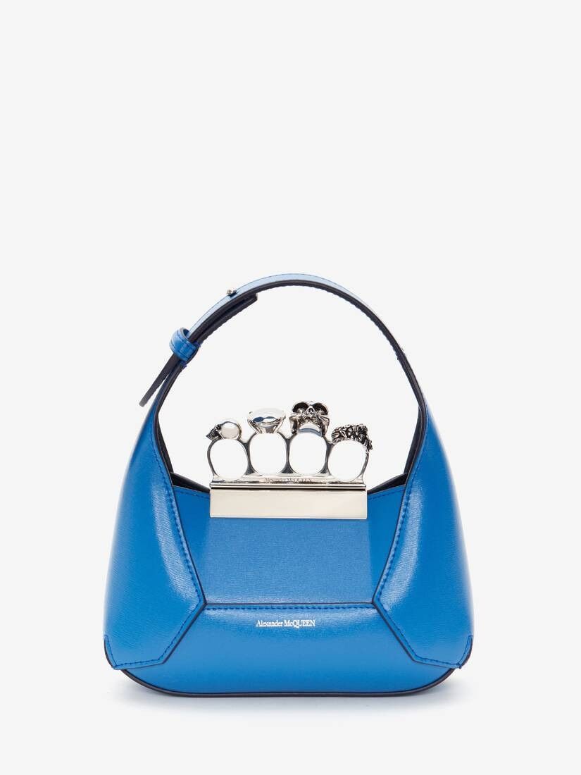 Alexander McQueen o1w1db10925 Size: OS/The Jewelled Hobo Mini Bag in Blue Size ONE SIZE - 1 Thumbnail